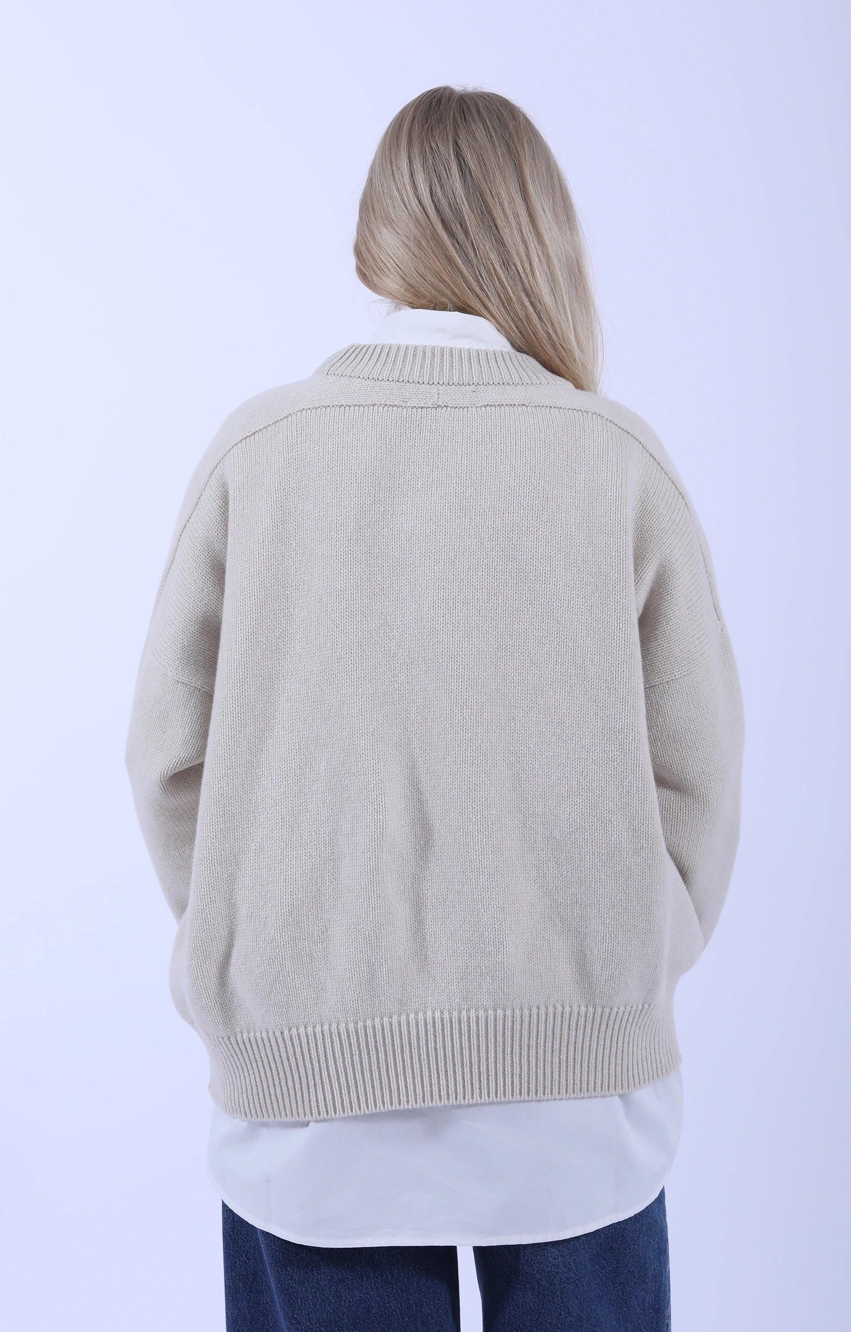 Meri Saddle Crew Jumper Crema
