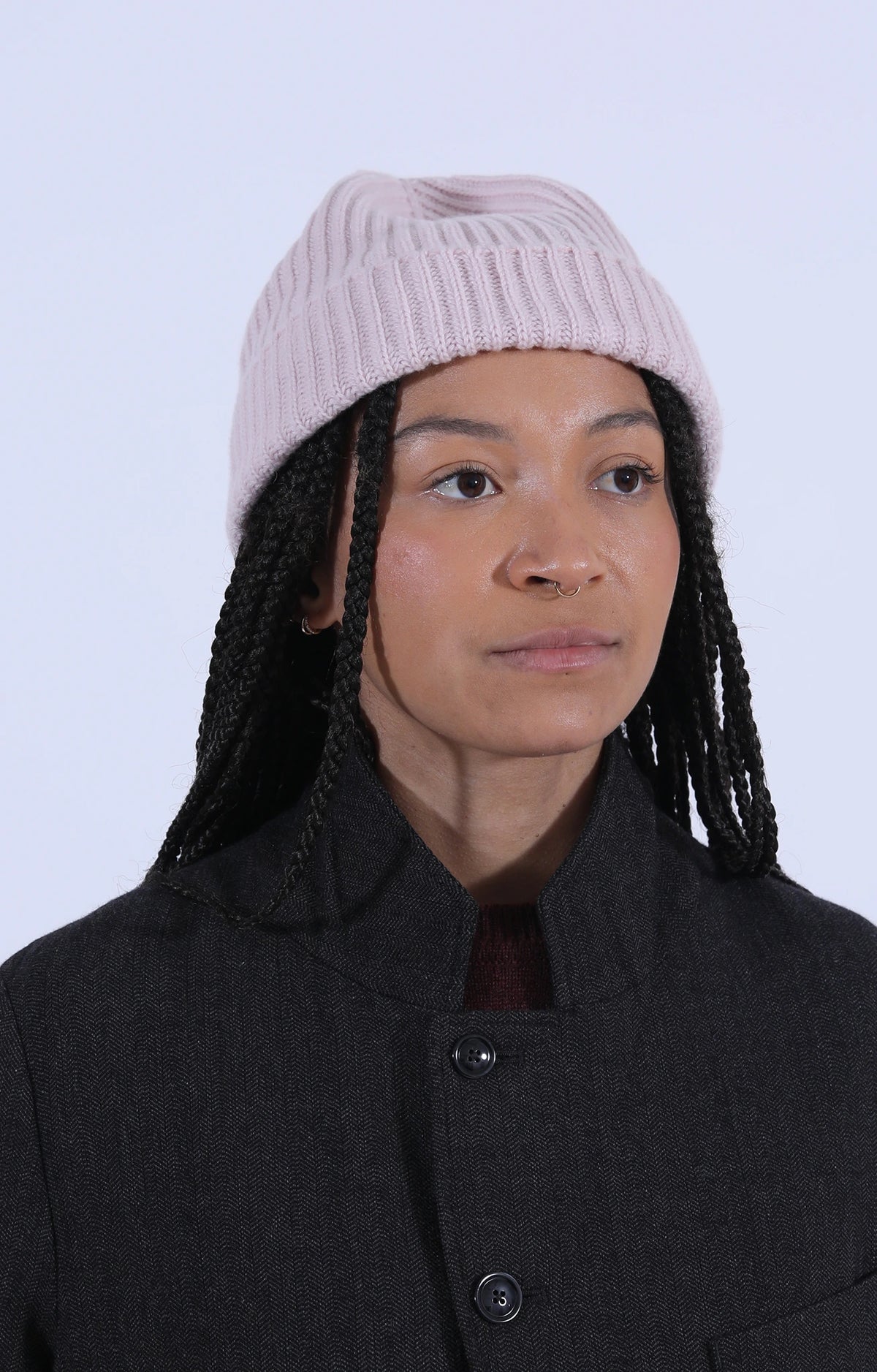 Cashmere Rib Beanie Cherry Blossom