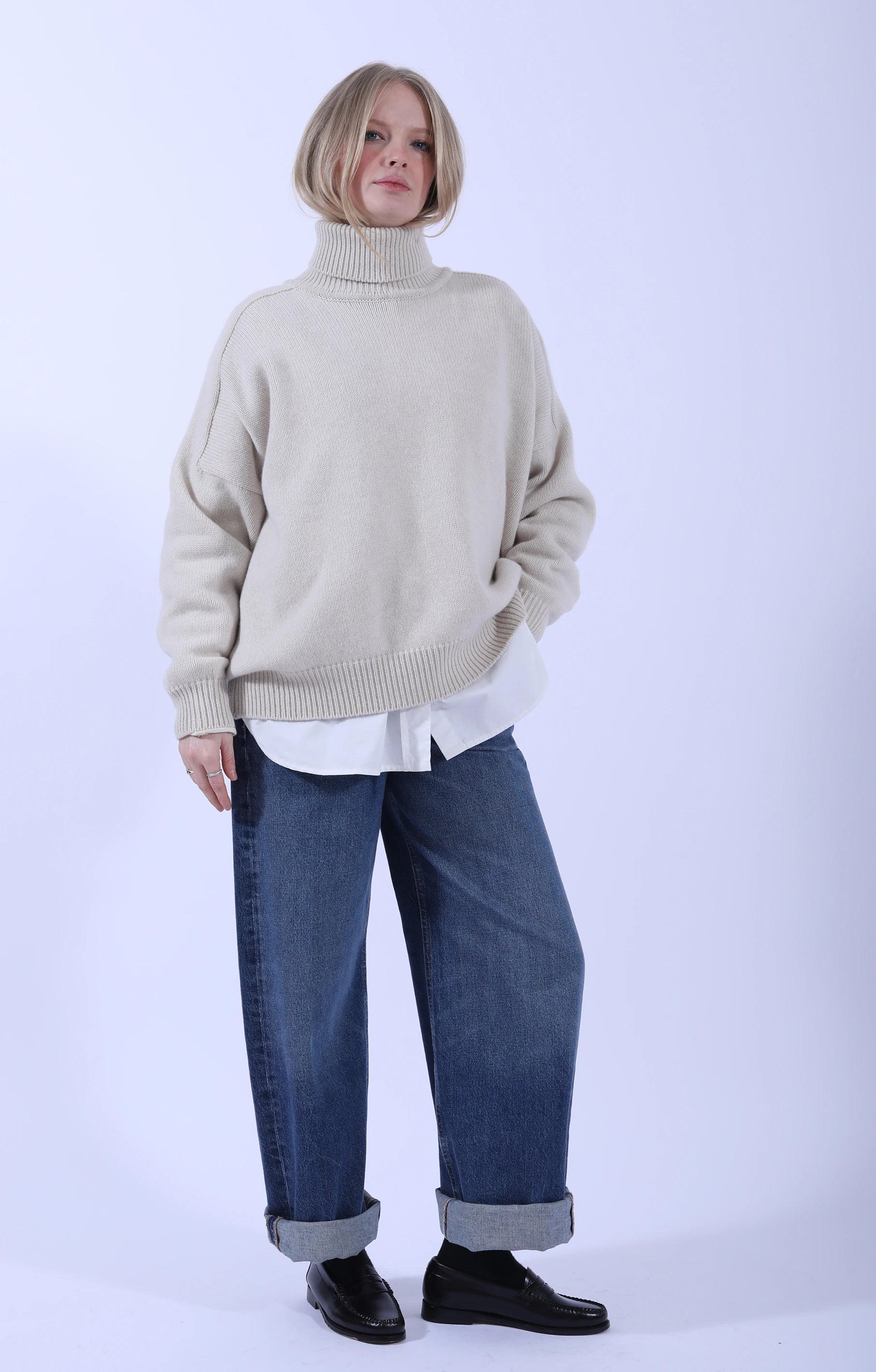 Meri Saddle Jumper Crema