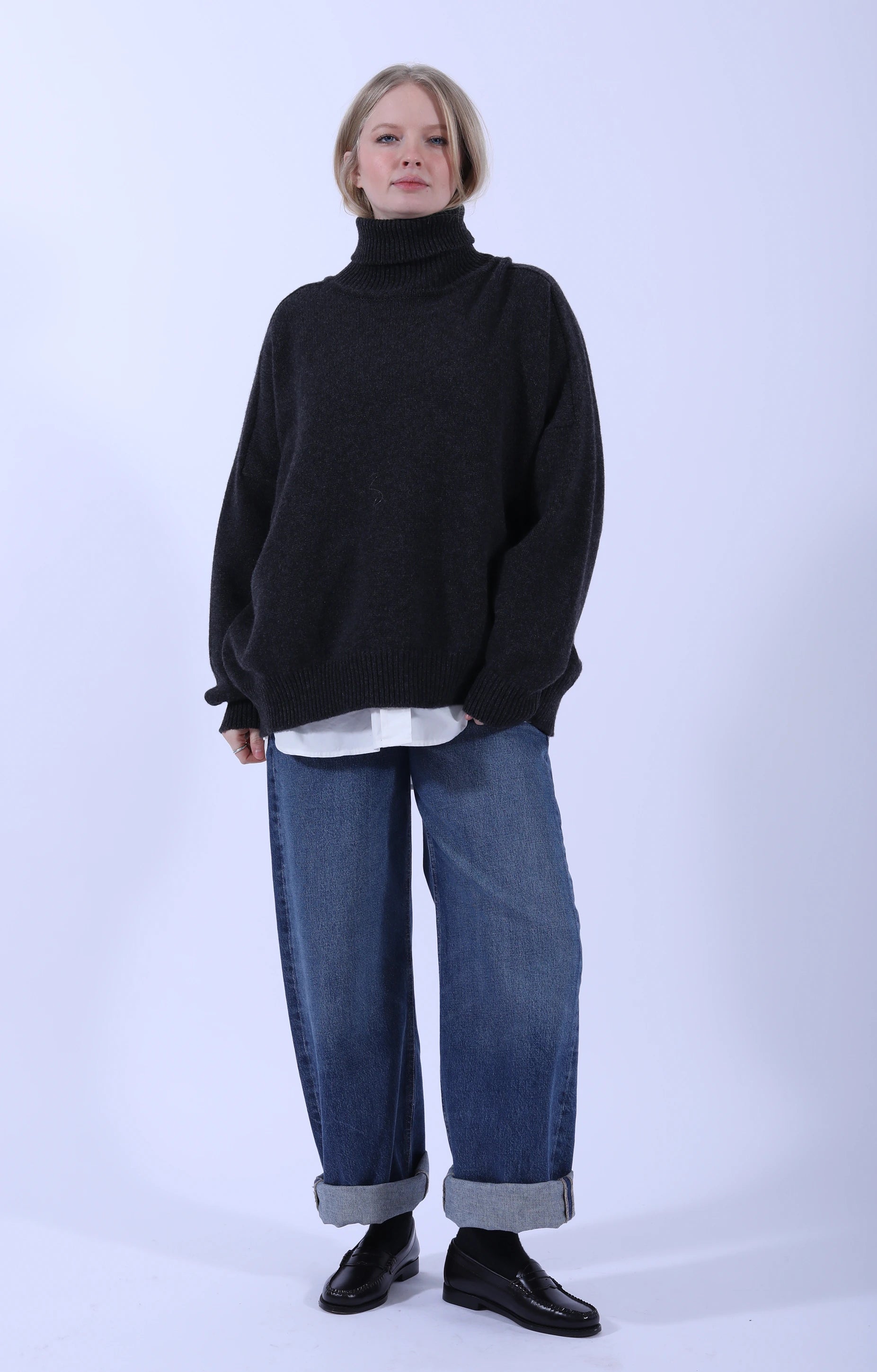 Meri Saddle Jumper Charcoal