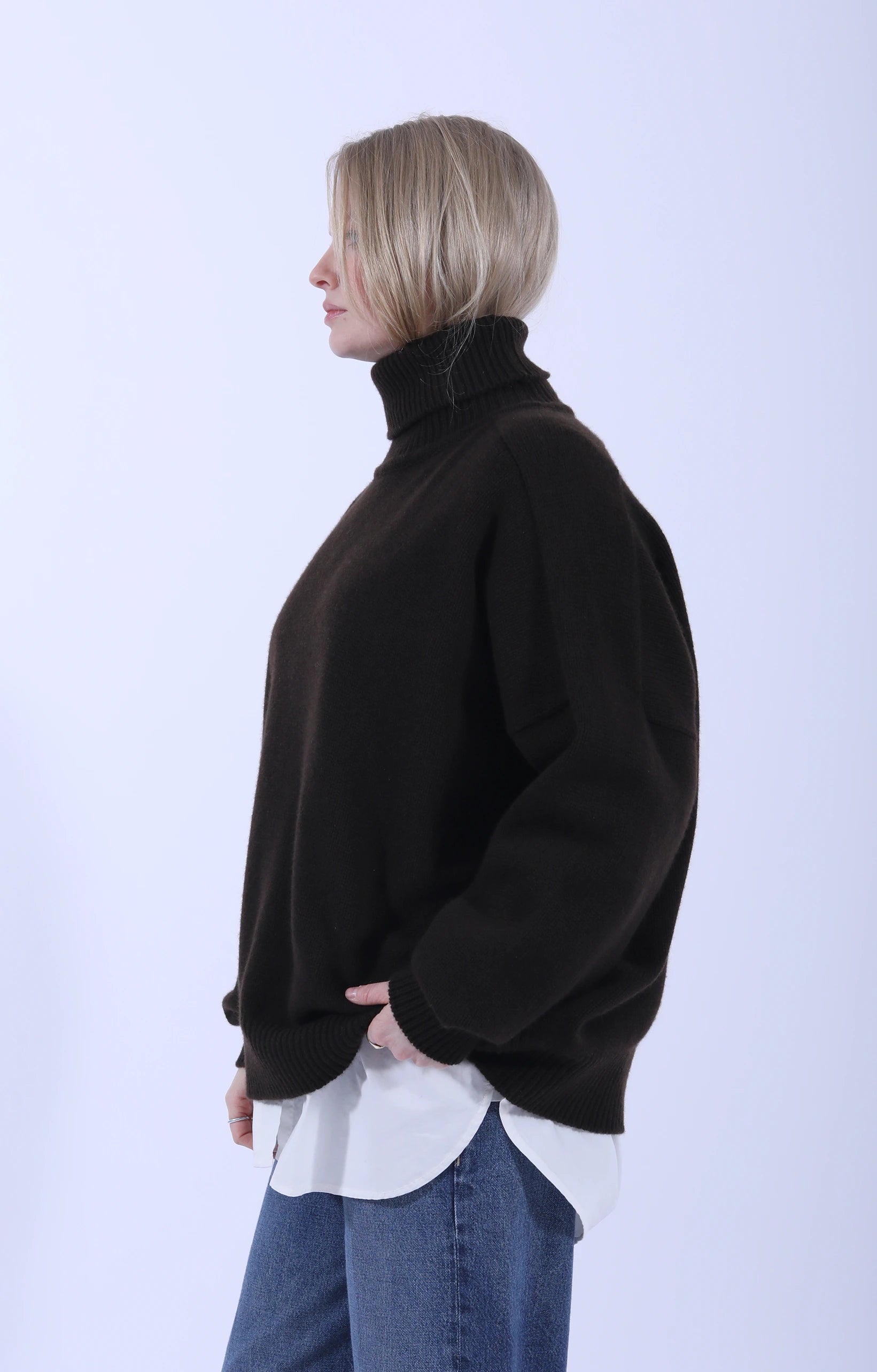 Meri Saddle Jumper Caffe