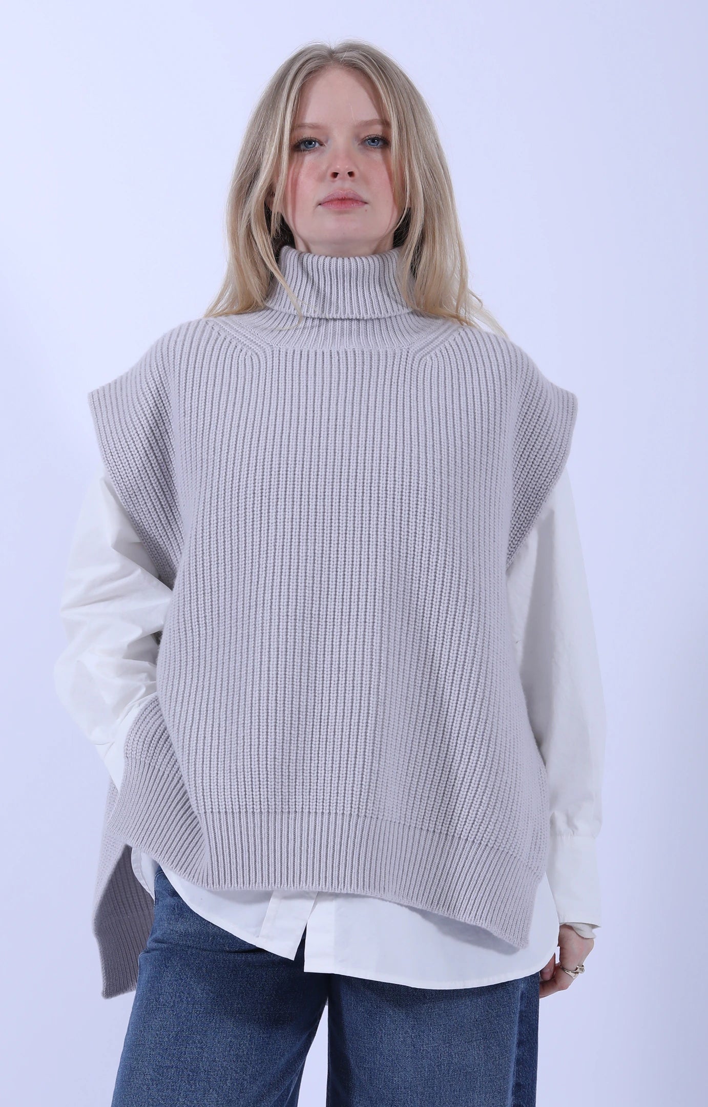 Meri Roll Neck Tabard Sasso