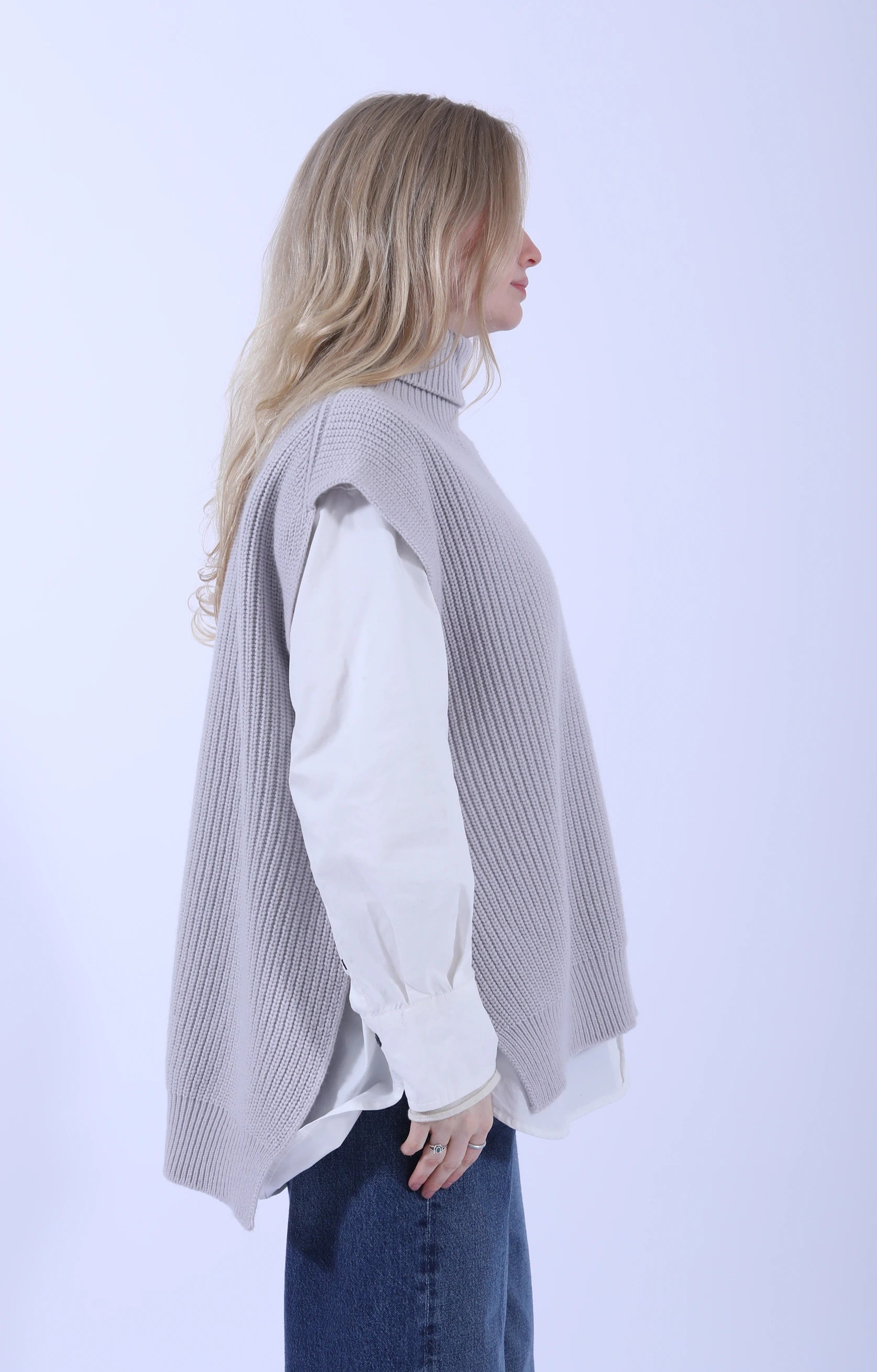 Meri Roll Neck Tabard Sasso