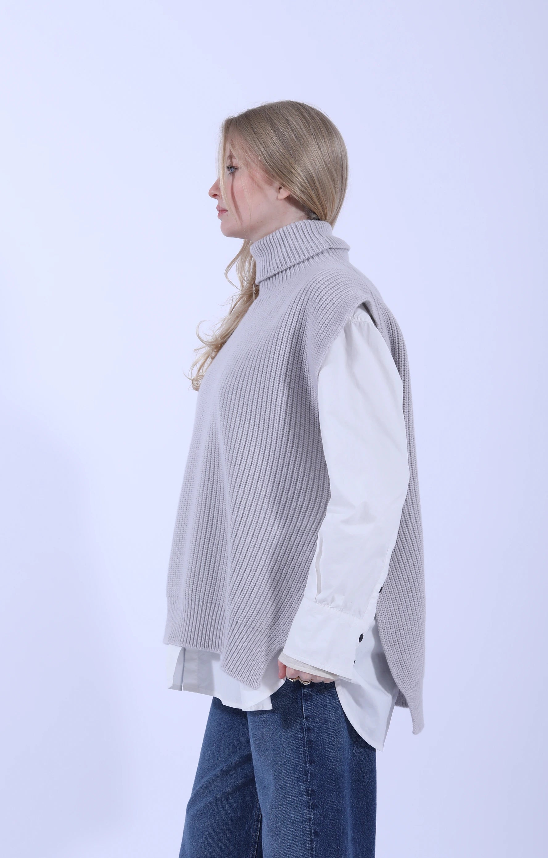 Meri Roll Neck Tabard Sasso