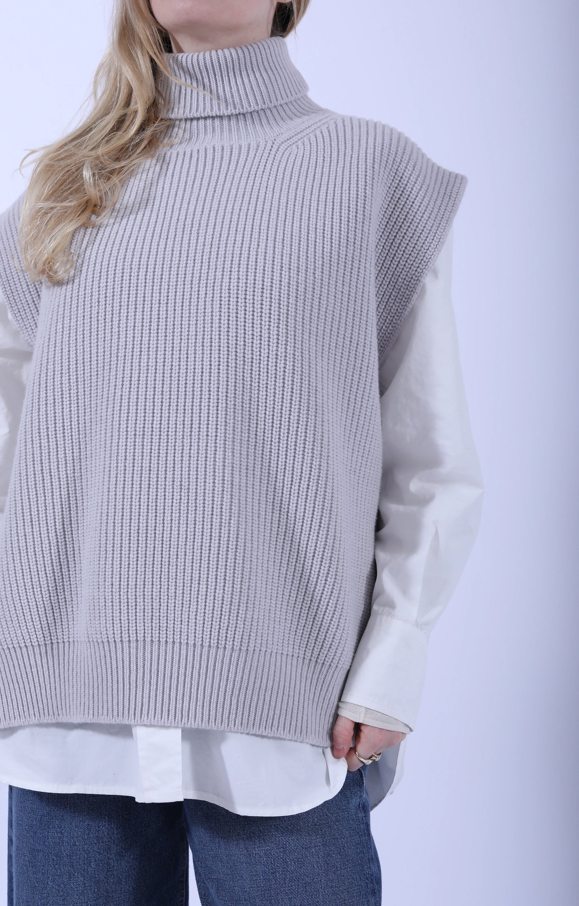 Meri Roll Neck Tabard Sasso