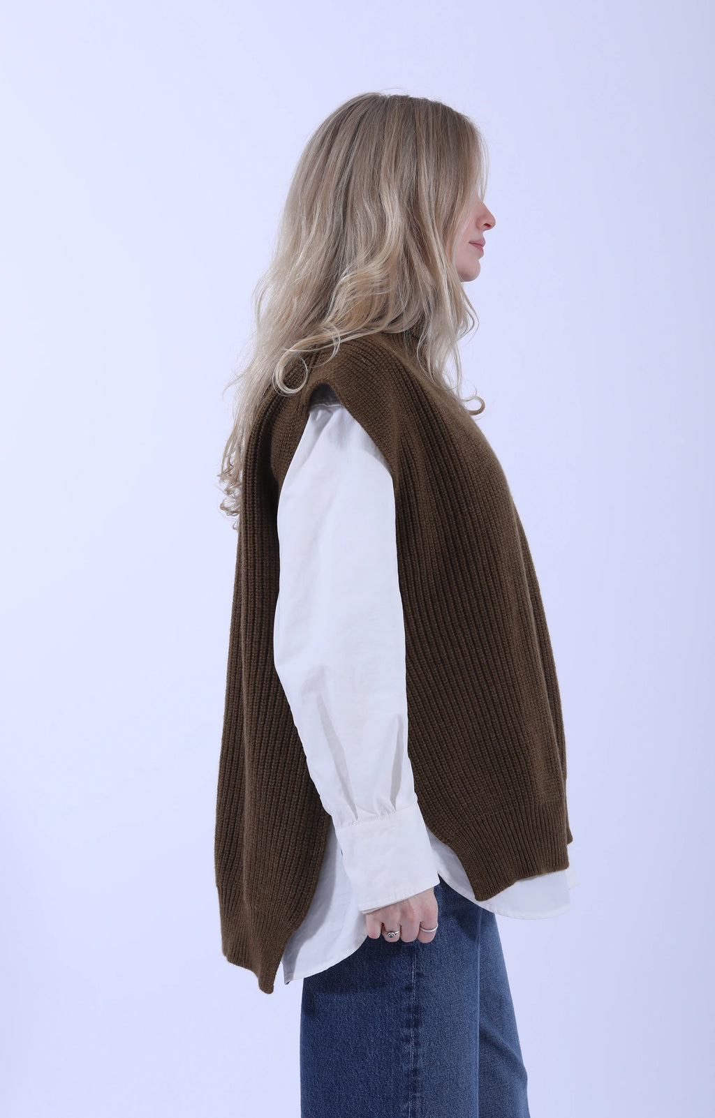 Meri Roll Neck Tabard Corteccia