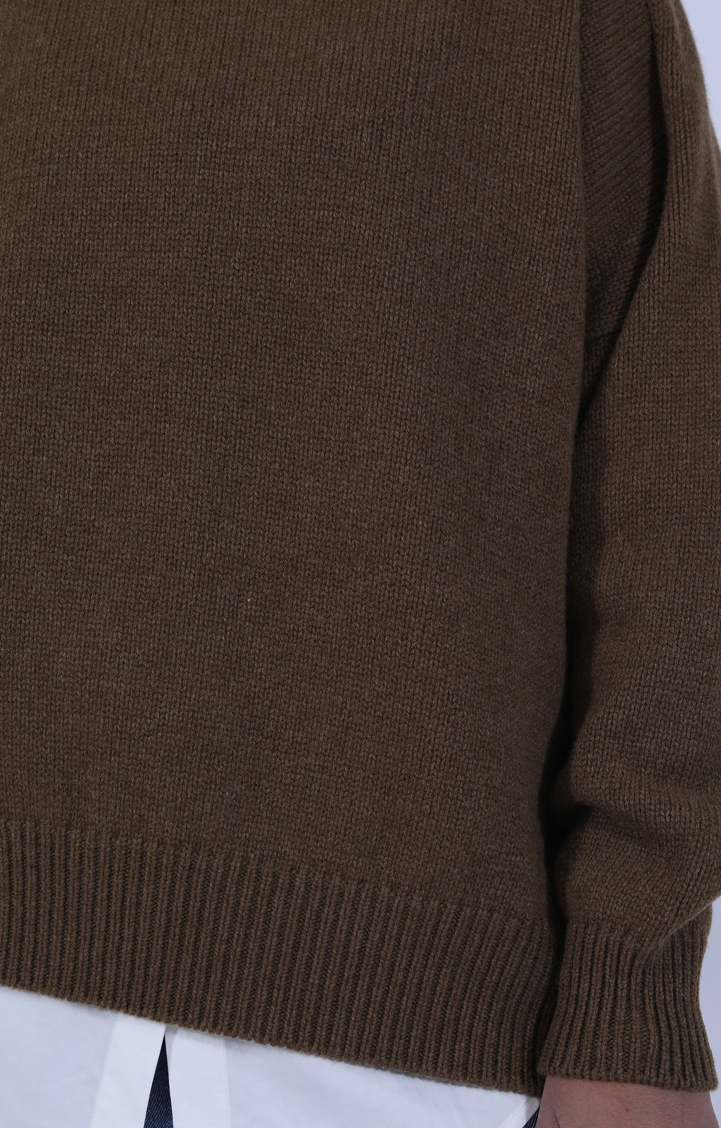 Meri Saddle Crew Jumper Corteccia