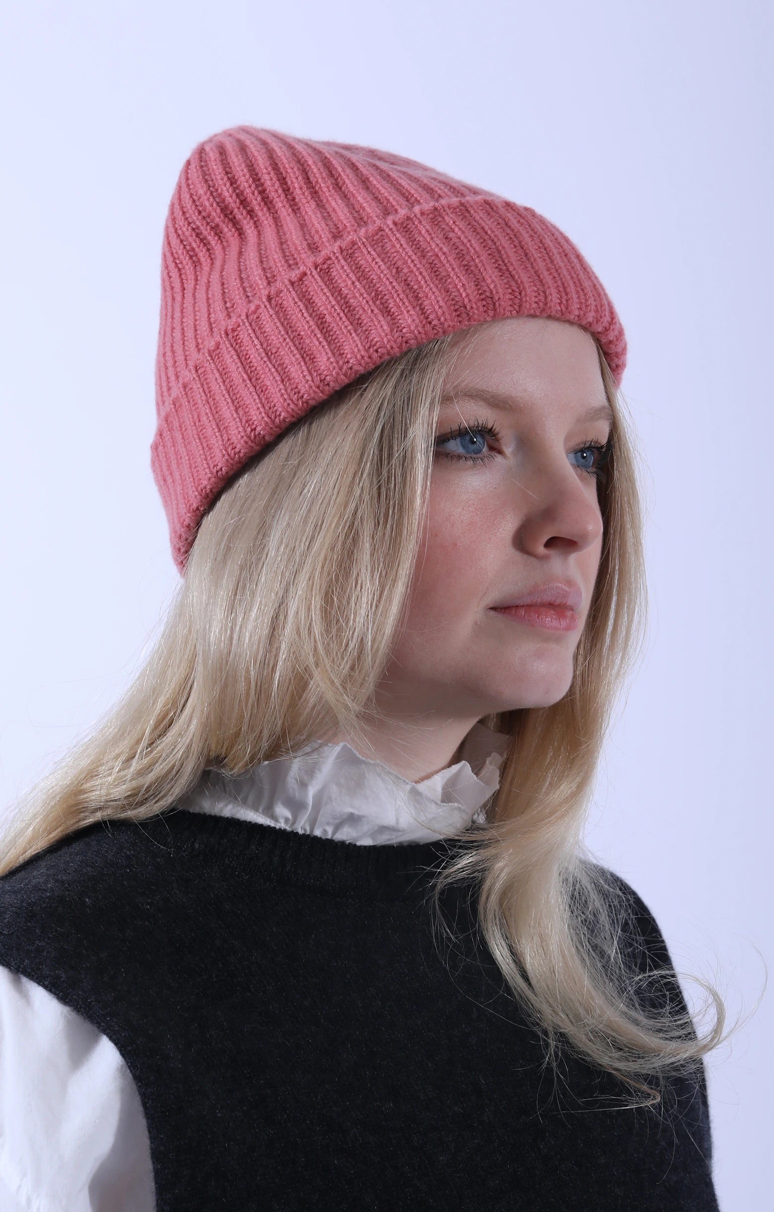 Cashmere Rib Beanie Sandrose