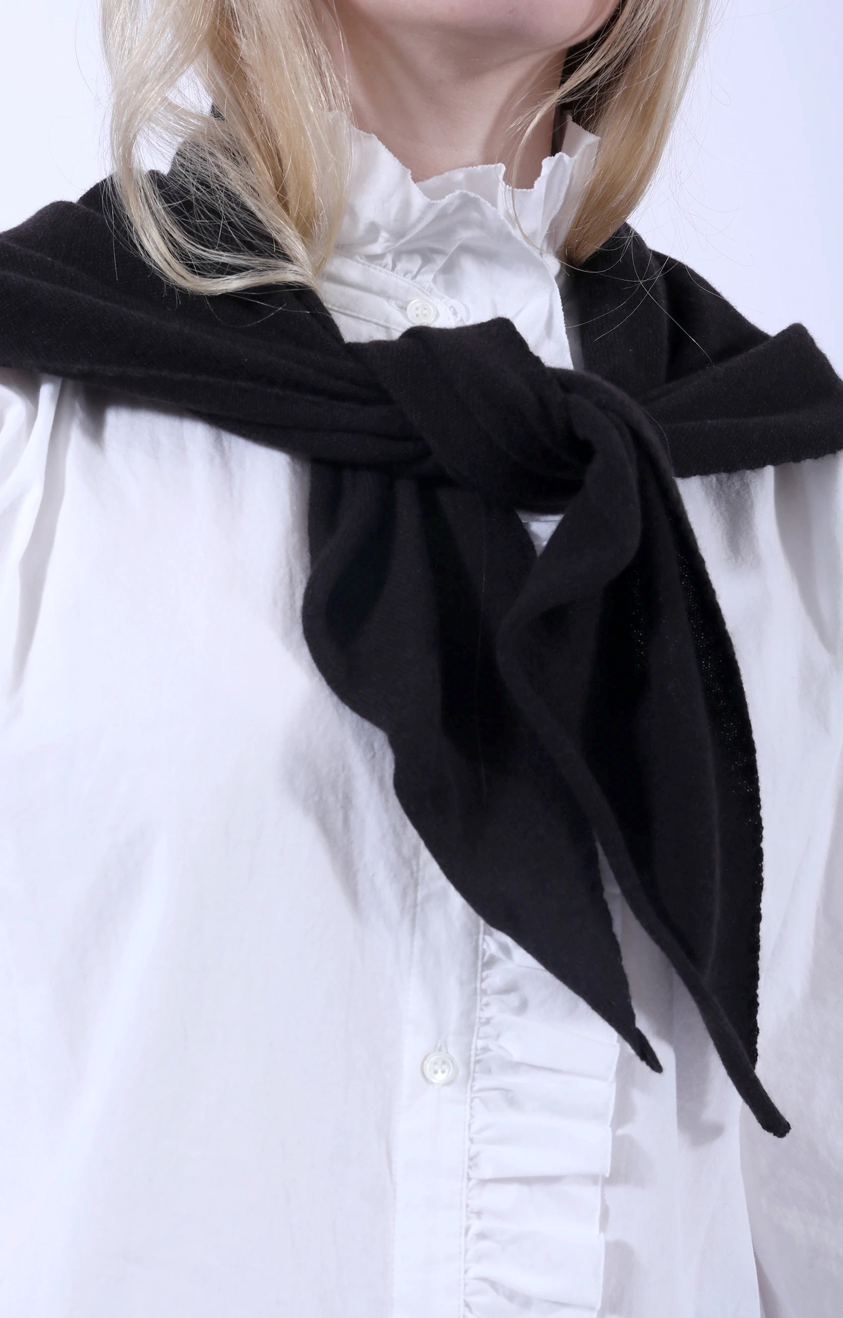 Cashmere Neckerchief Dark Brown