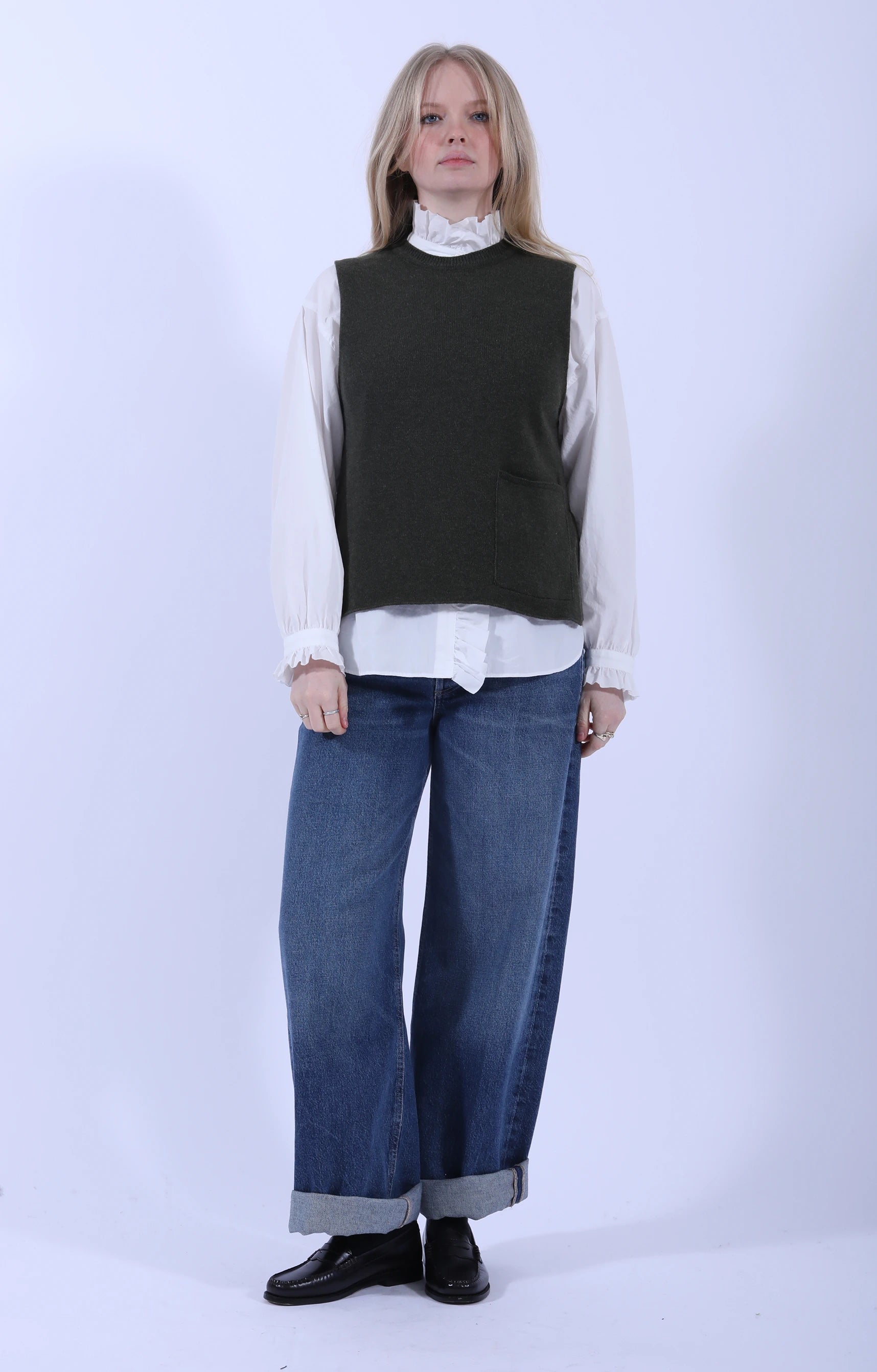 Tabard Vest w/ Pocket Loden