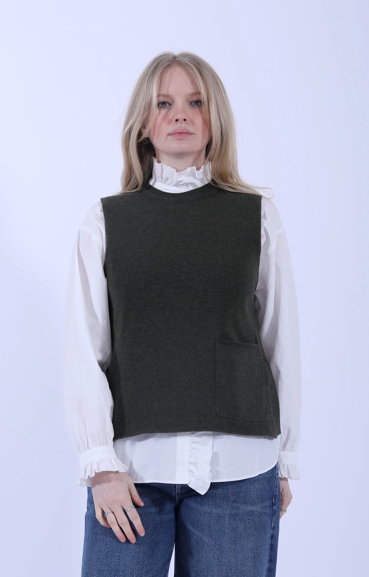 Tabard Vest w/ Pocket Loden