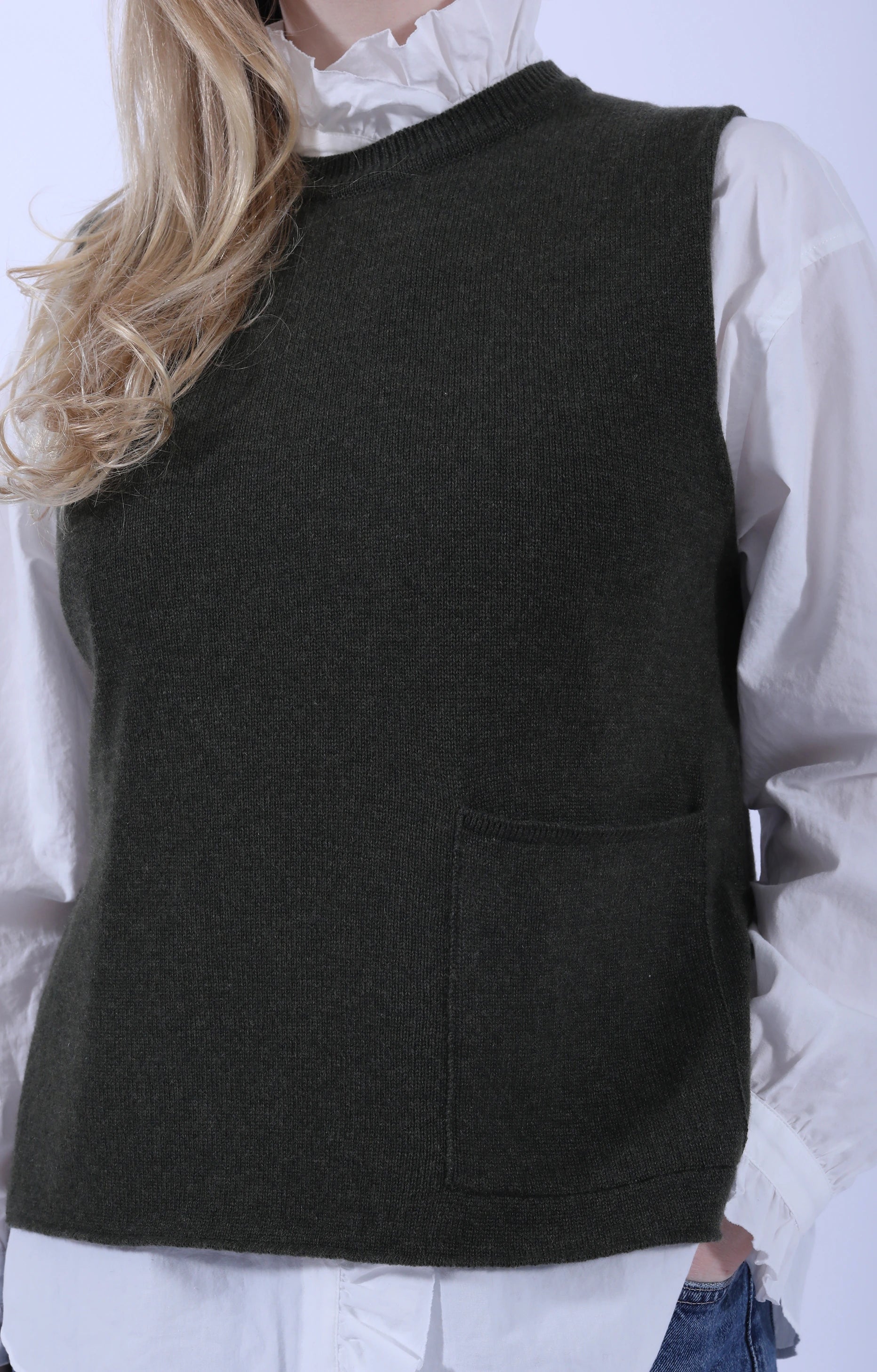 Tabard Vest w/ Pocket Loden