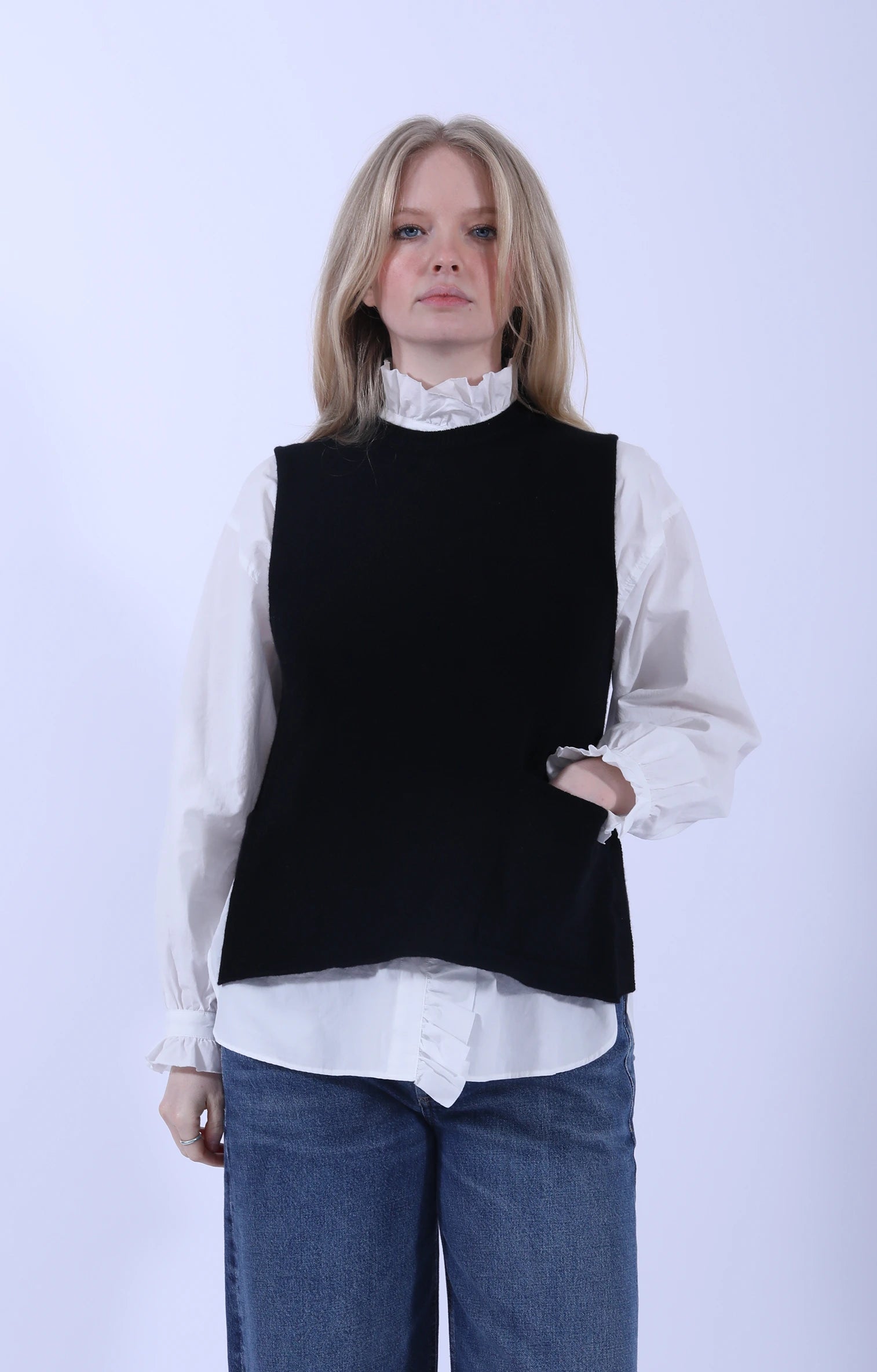 Tabard Vest w/ Pocket Black