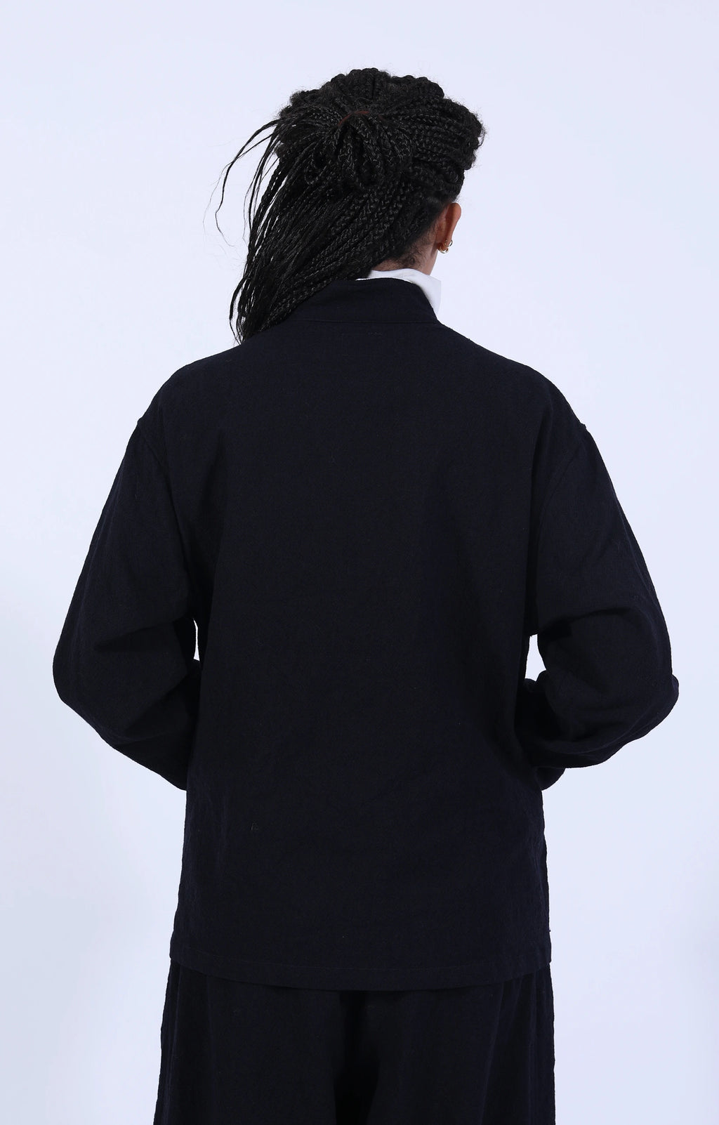 Stand Collar Jacket Wool Jq. Dk. Navy