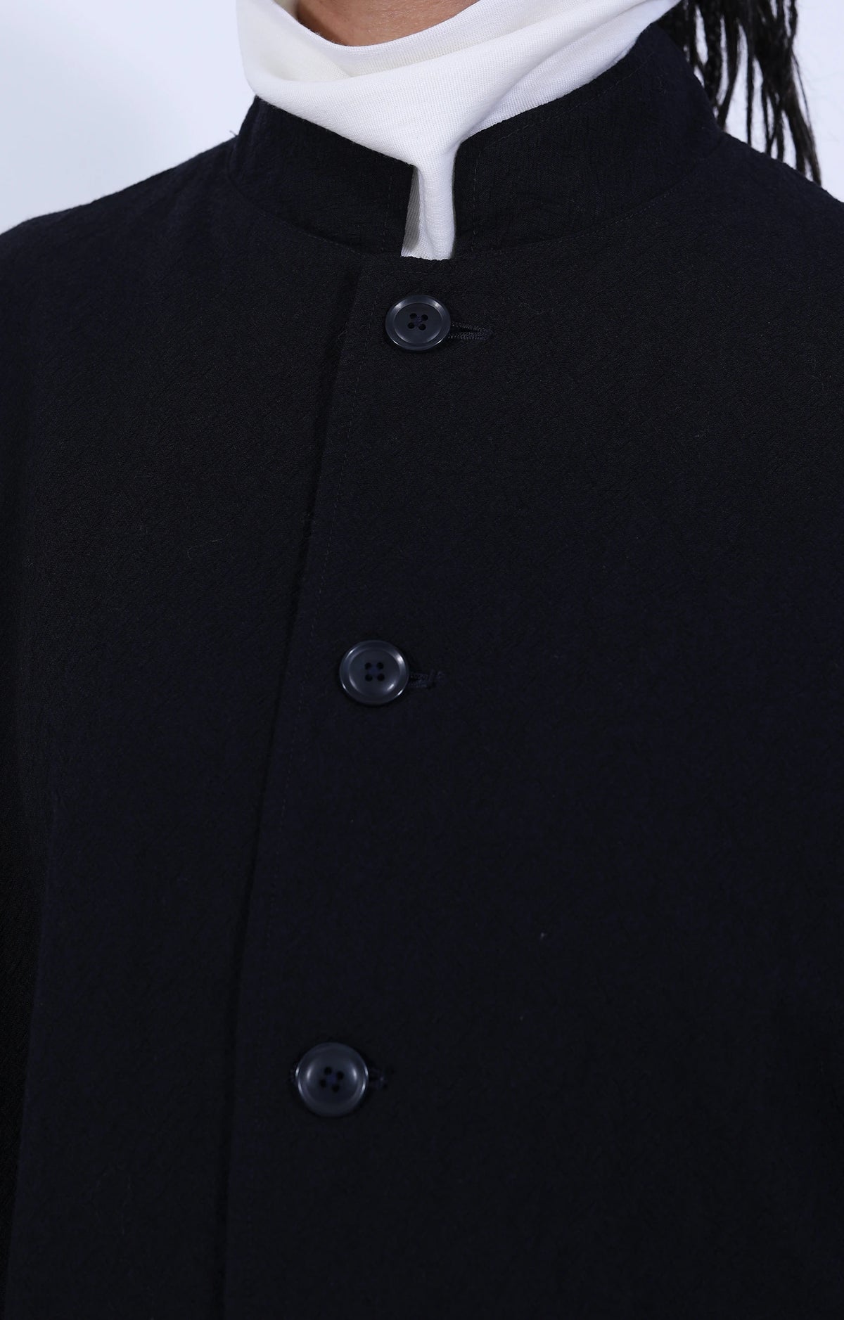 Stand Collar Jacket Wool Jq. Dk. Navy