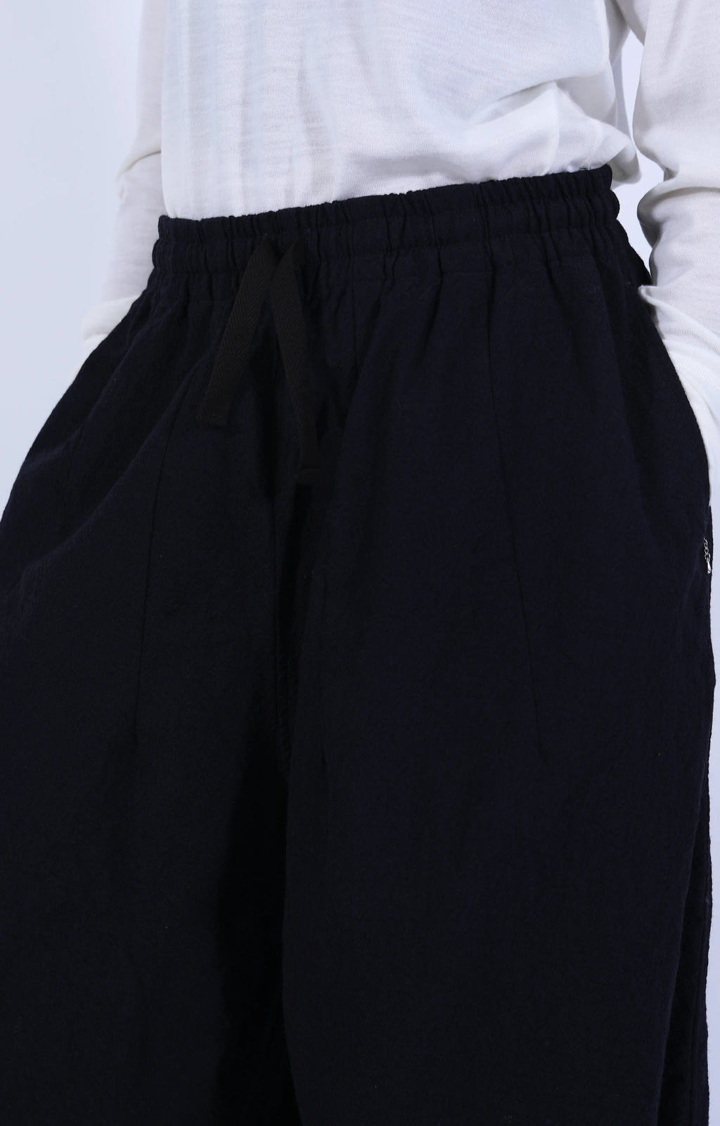 H.D. Baggy Pant Wool Jq. Dk.Navy
