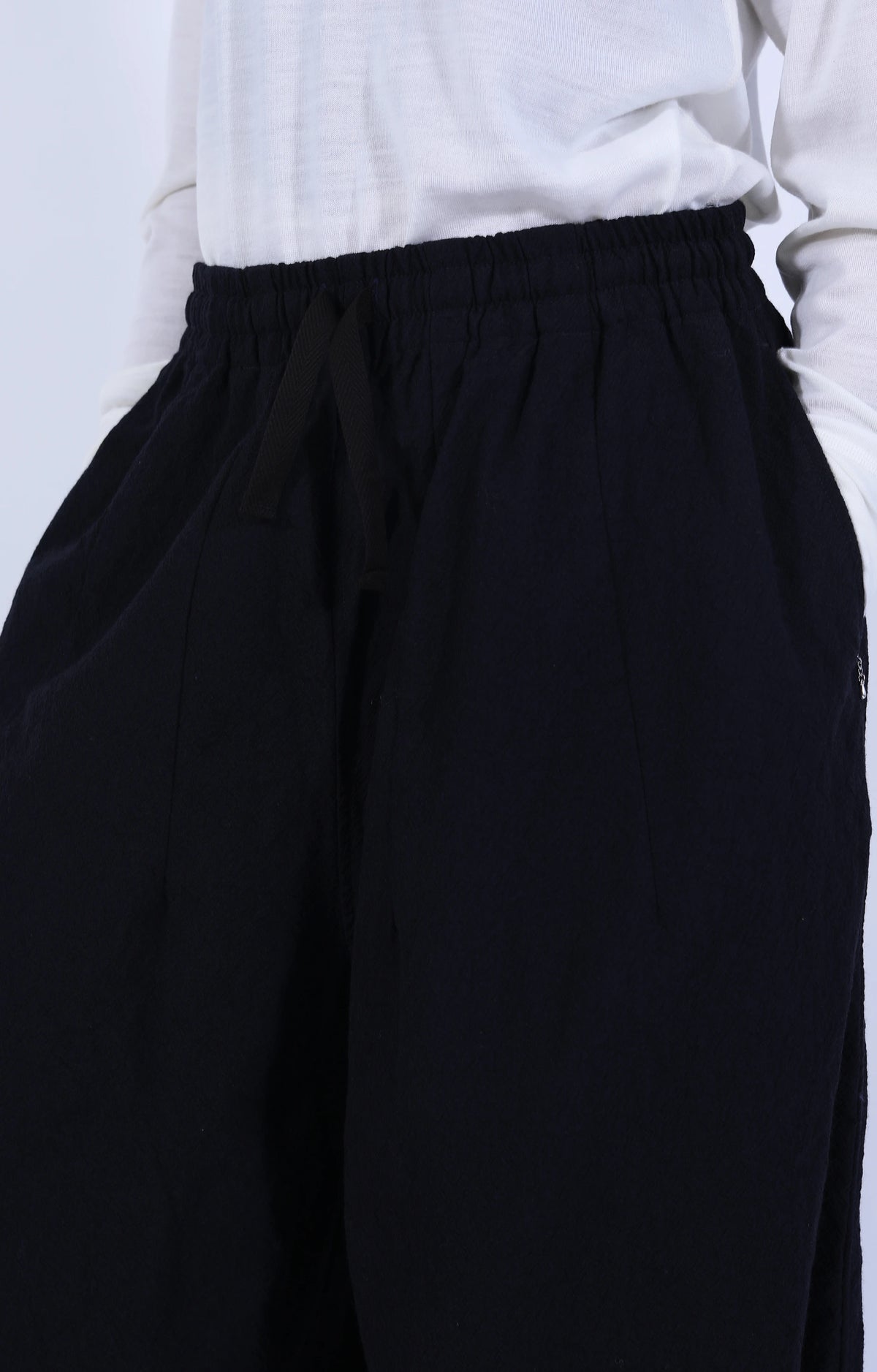 H.D. Baggy Pant Wool Jq. Dk.Navy
