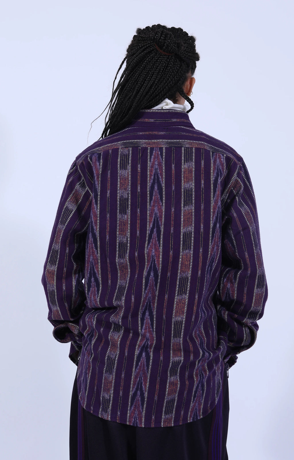 Work Shirt Ikat Stripe Purple/Orange