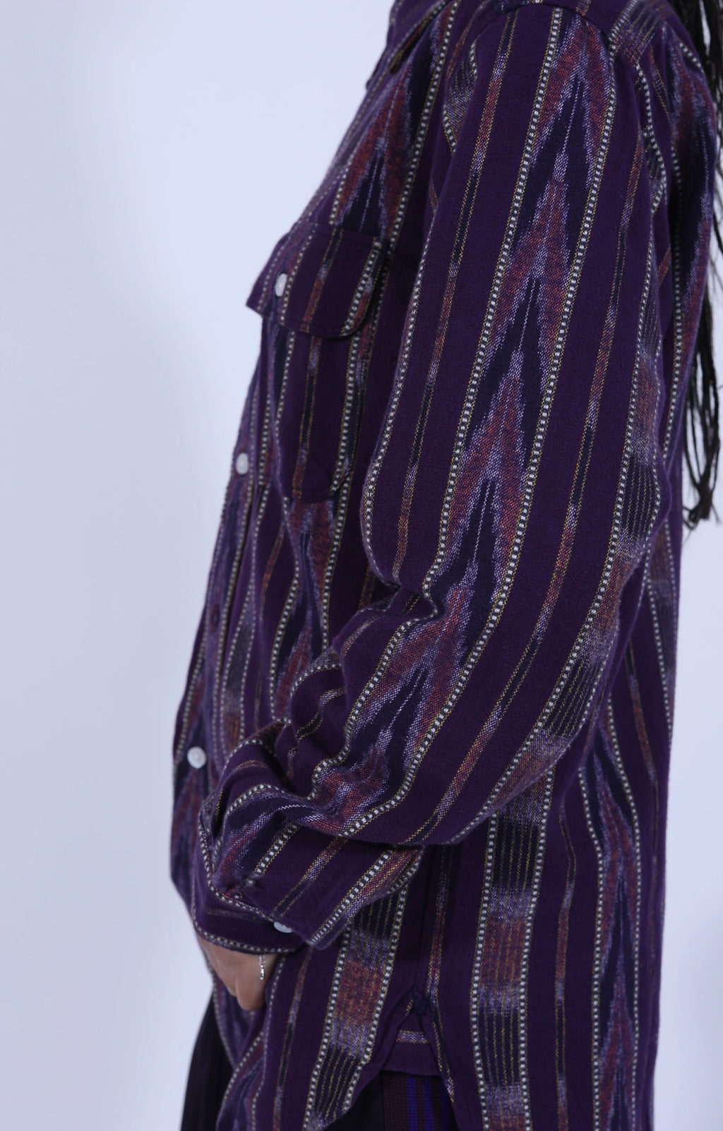 Work Shirt Ikat Stripe Purple/Orange