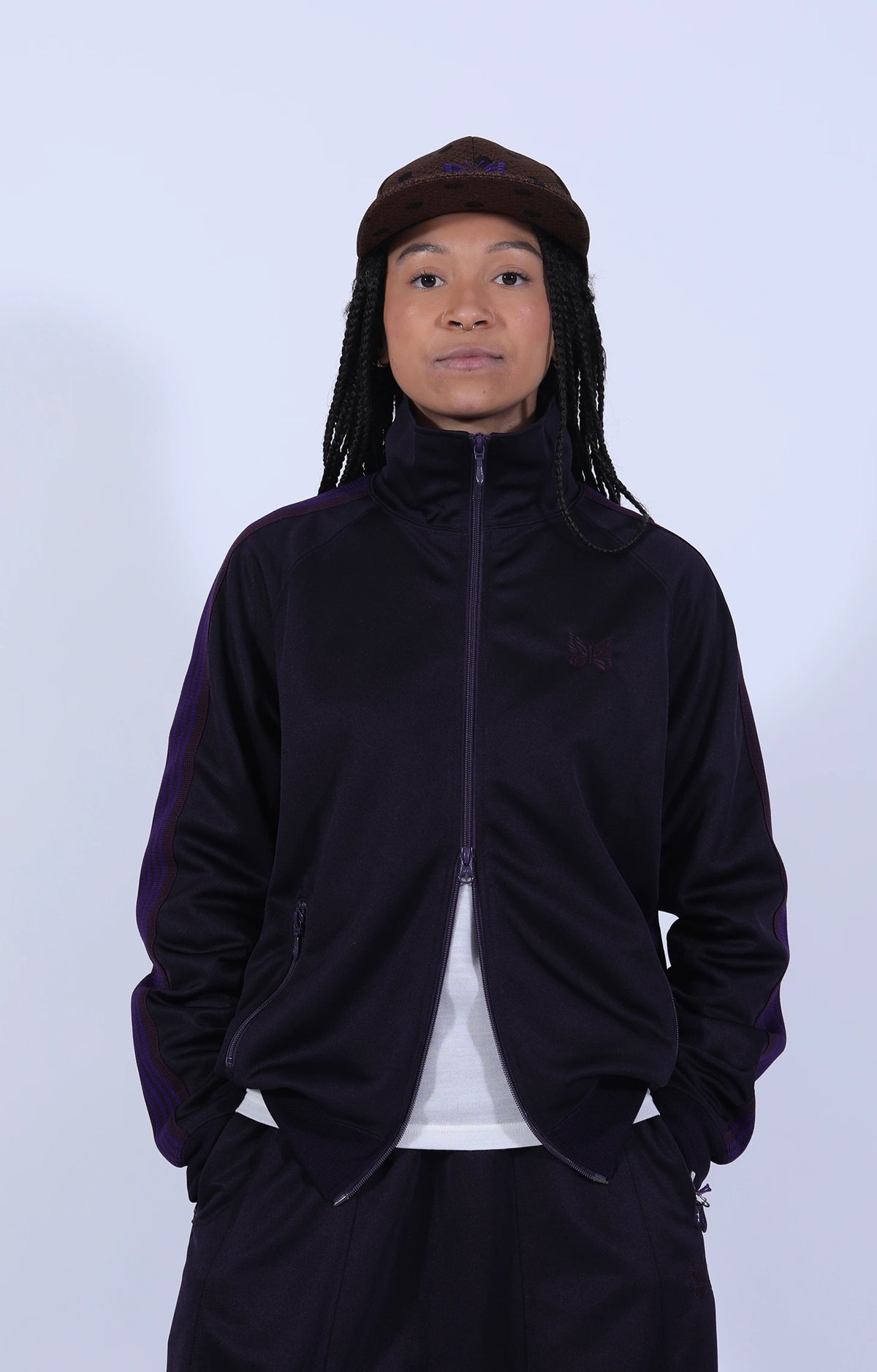 Track Jacket Poly Smooth Purple