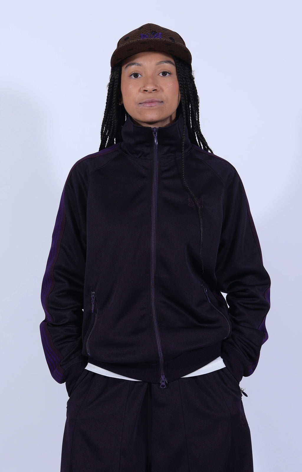 Track Jacket Poly Smooth Purple