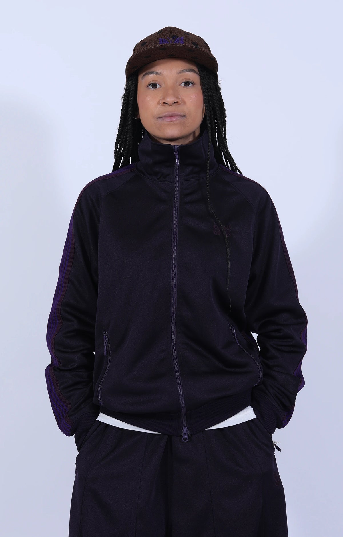 Track Jacket Poly Smooth Purple