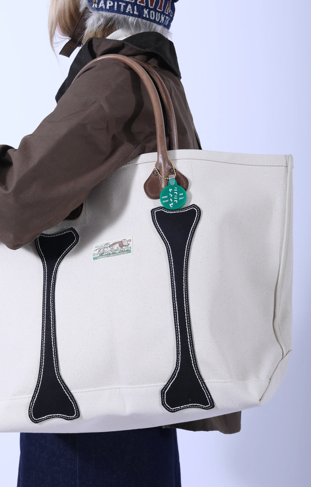 #4 Canvas KO.TSU.KO.TSU Tote Bag (M) Ecru