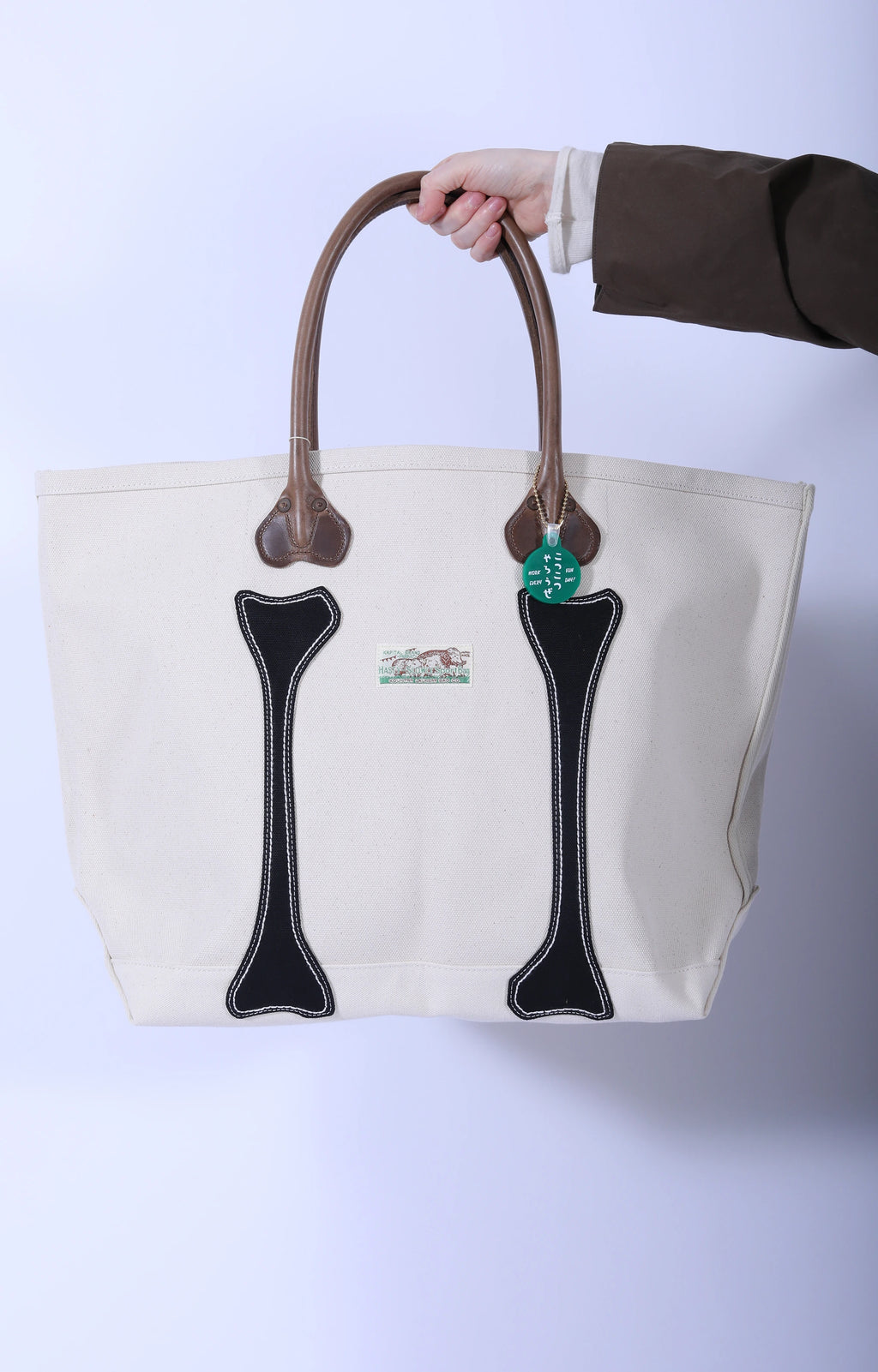 #4 Canvas KO.TSU.KO.TSU Tote Bag (M) Ecru