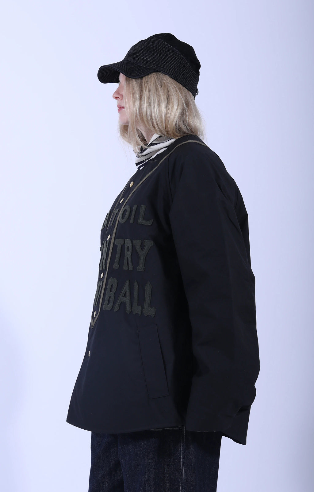 Weather Coating Baseball Blouson Black