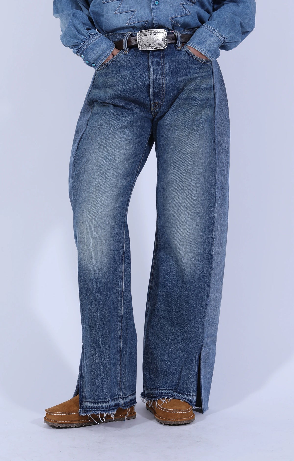 Reworked Split Hem Jean Vintage Indigo