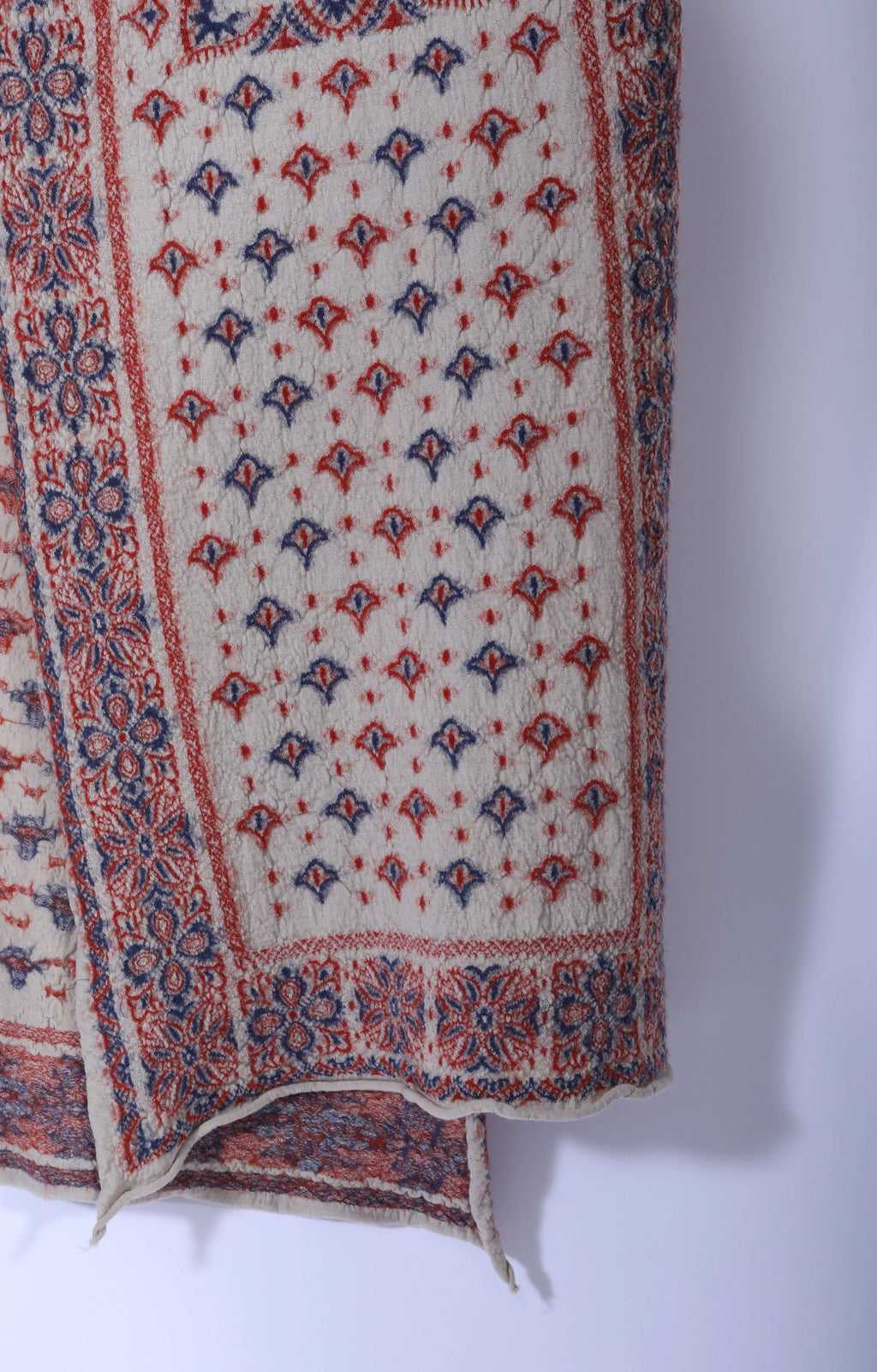 Fulling Wool Scarf BIG MAMA BANDANA Ecru