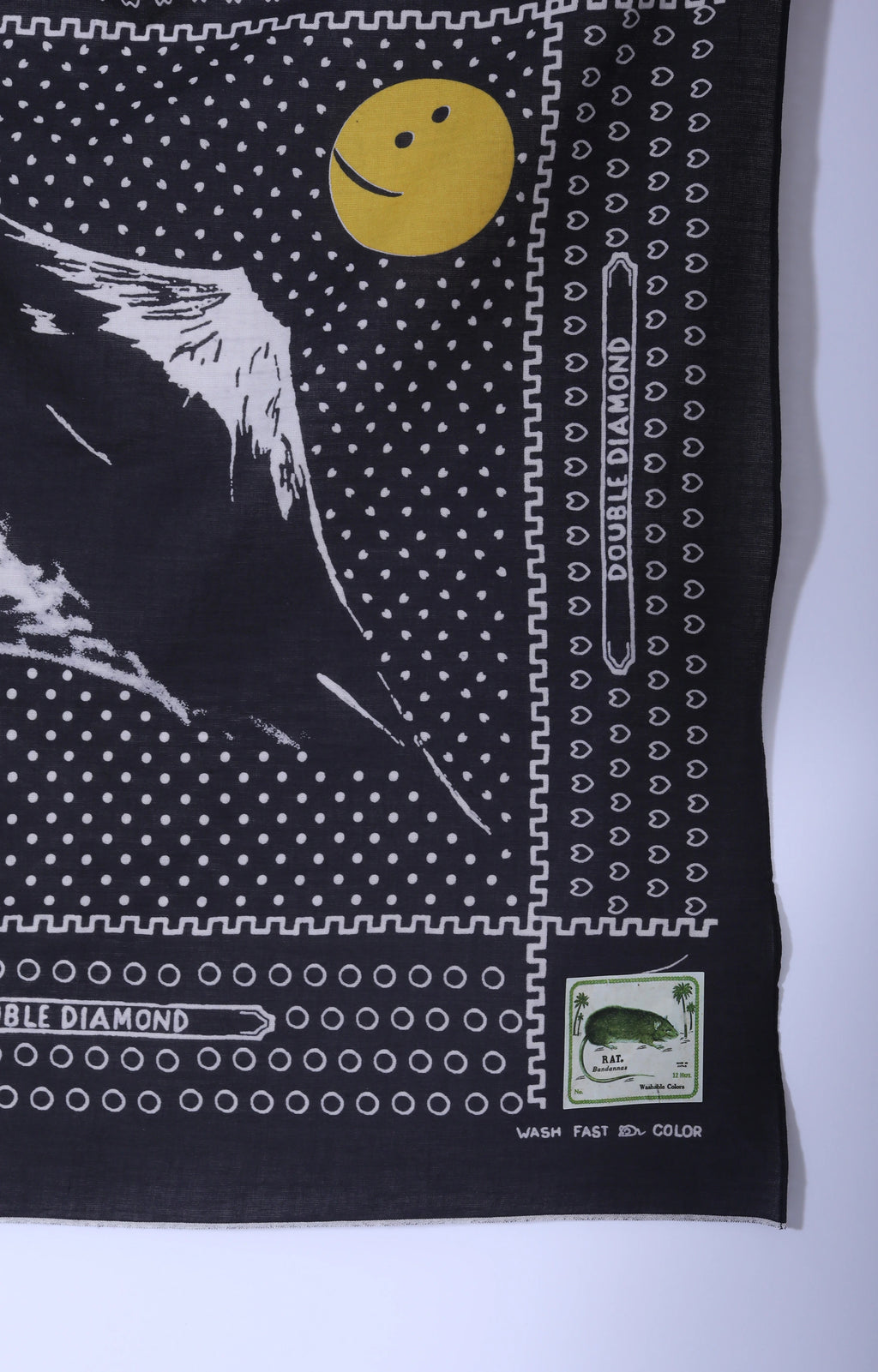 Fastcolor Selvedge Bandana (Mirrored Fuji PROFIL) Black