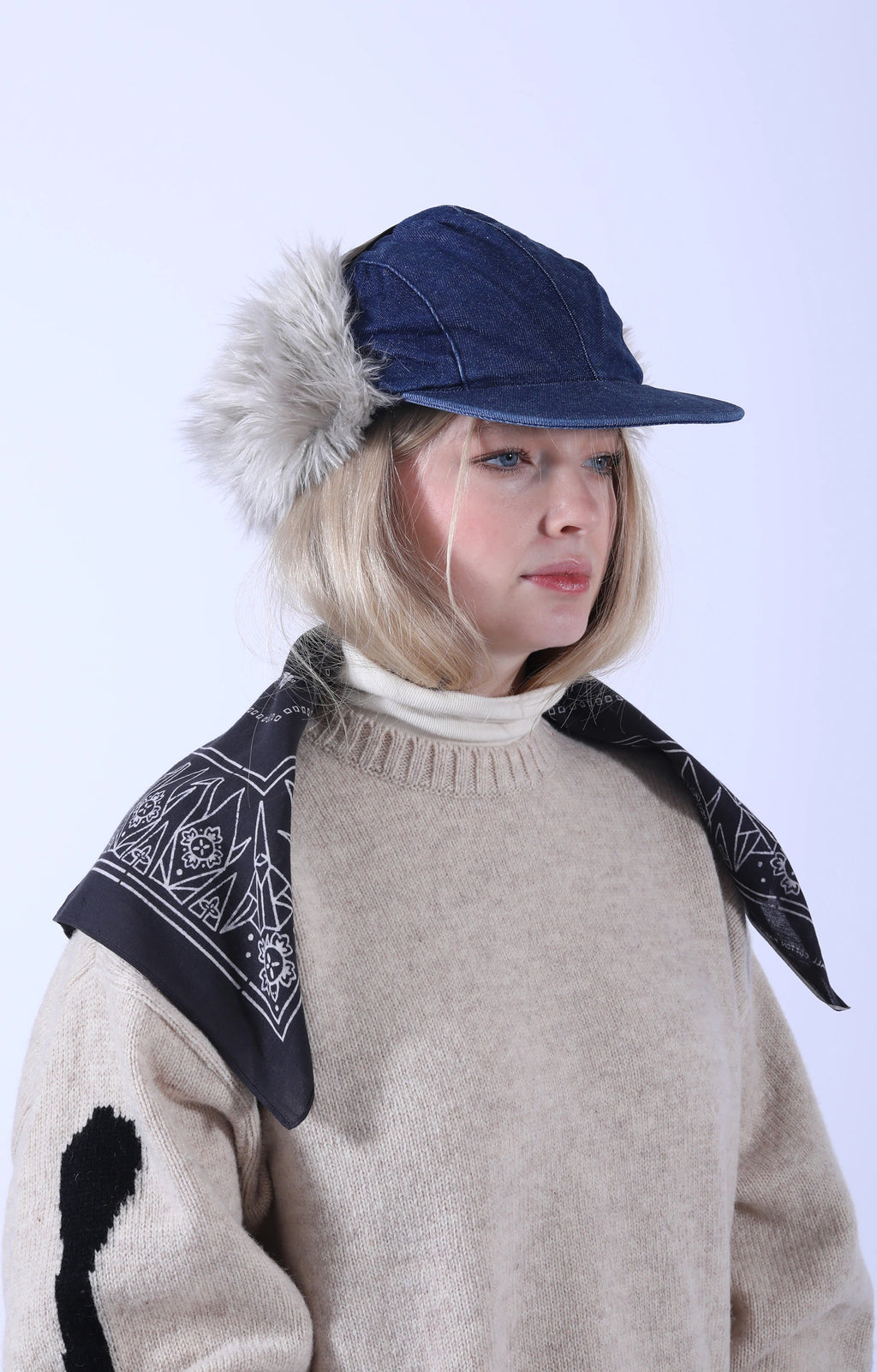 Fastcolor Selvedge Bandana (ORIGAMI) Black