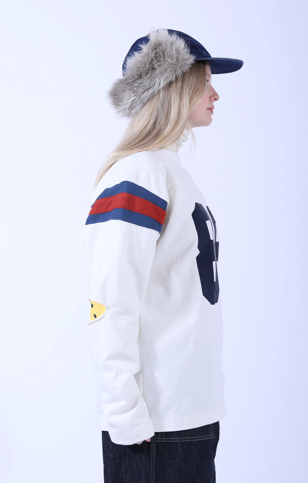 Dense Jersey Elbow-Rip Football T (88) White