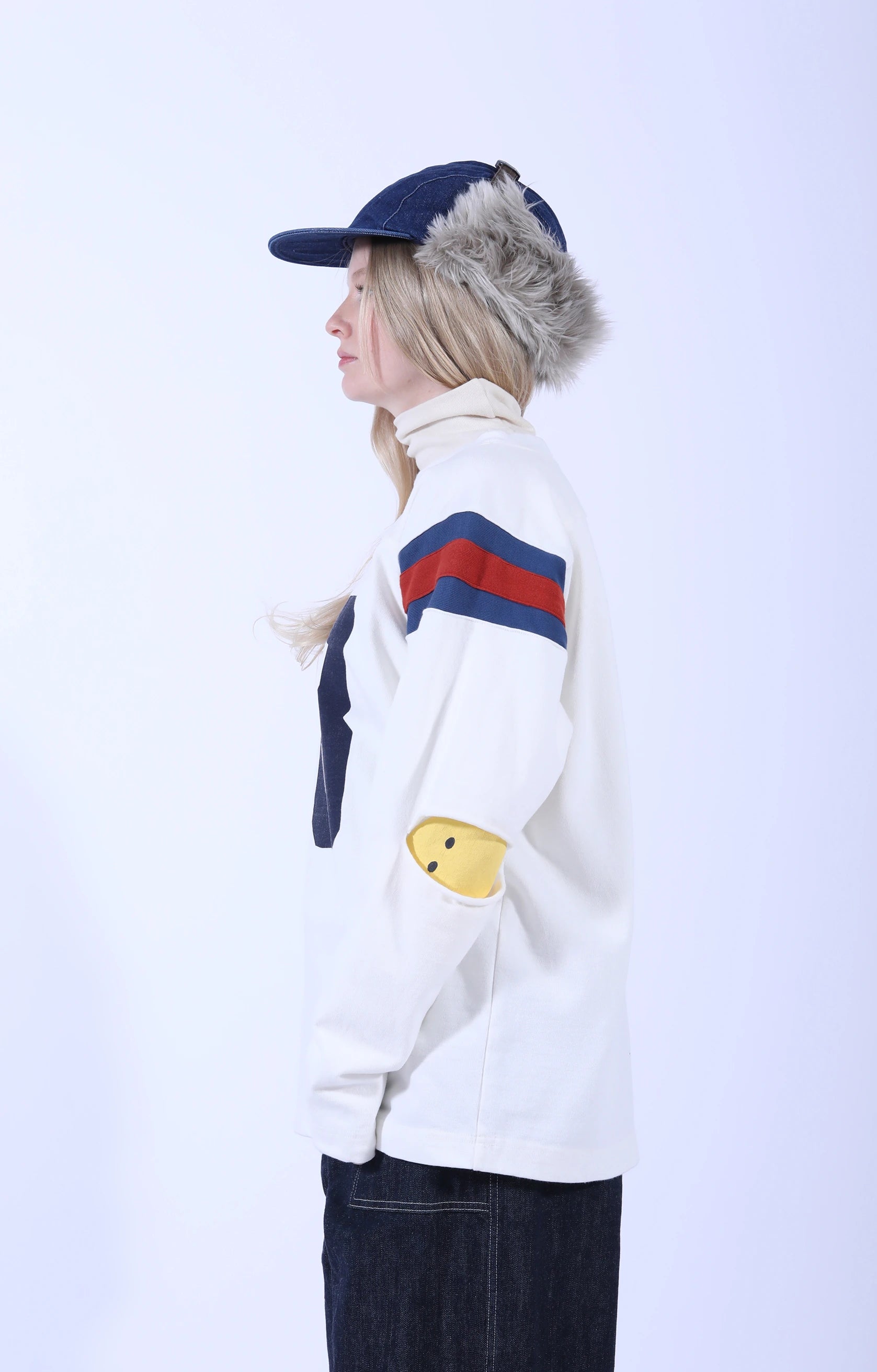 Dense Jersey Elbow-Rip Football T (88) White