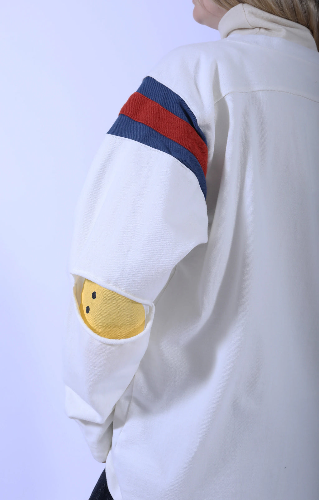 Dense Jersey Elbow-Rip Football T (88) White