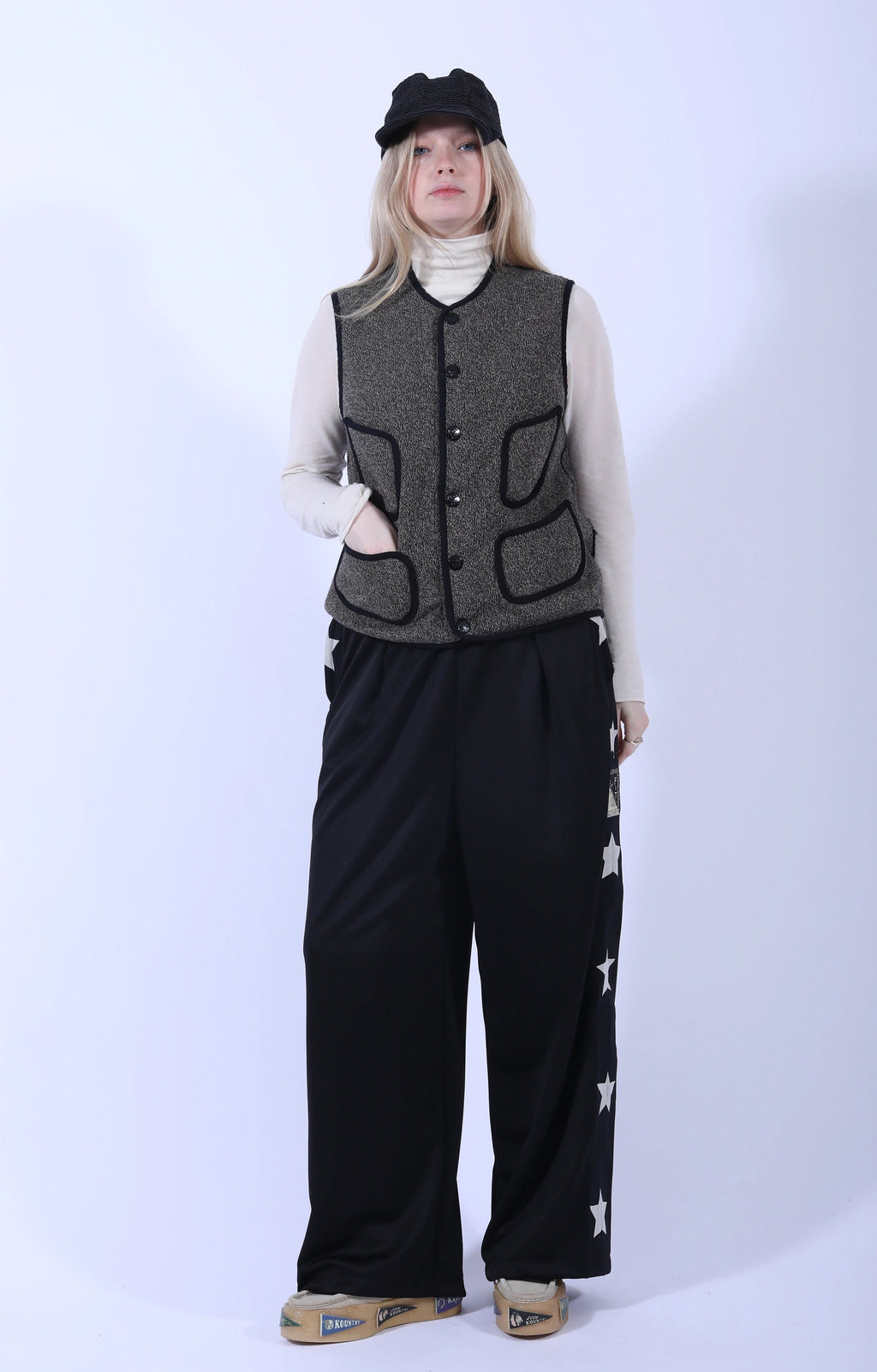 BEACH SWT Knit Vest Charcoal
