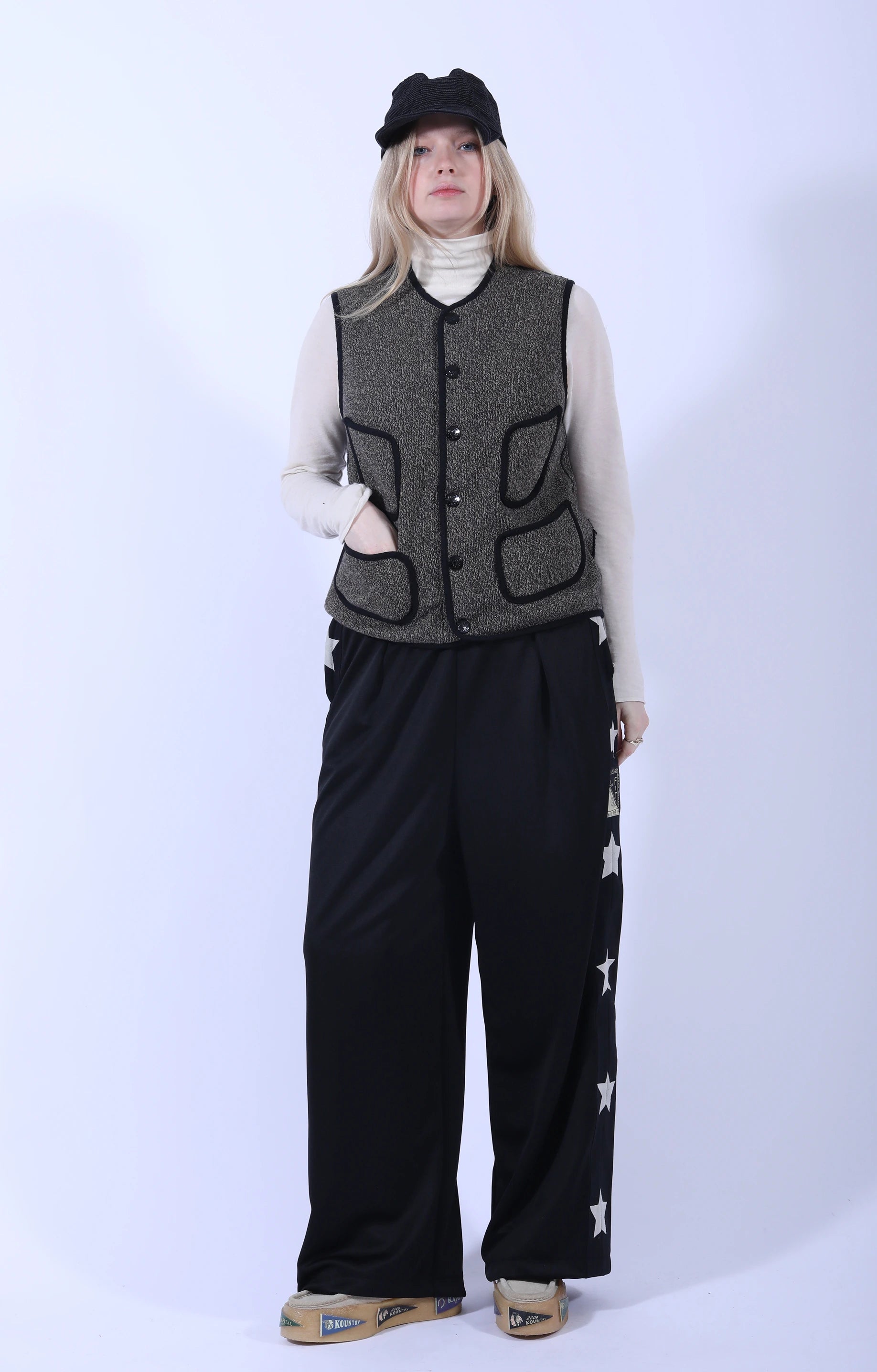 BEACH SWT Knit Vest Charcoal