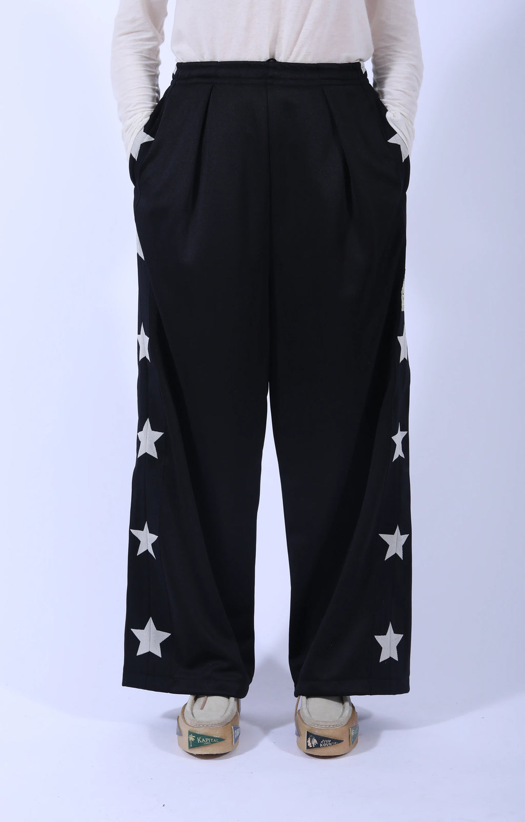 Smooth Jersey Standman Baggy Track Pants Black