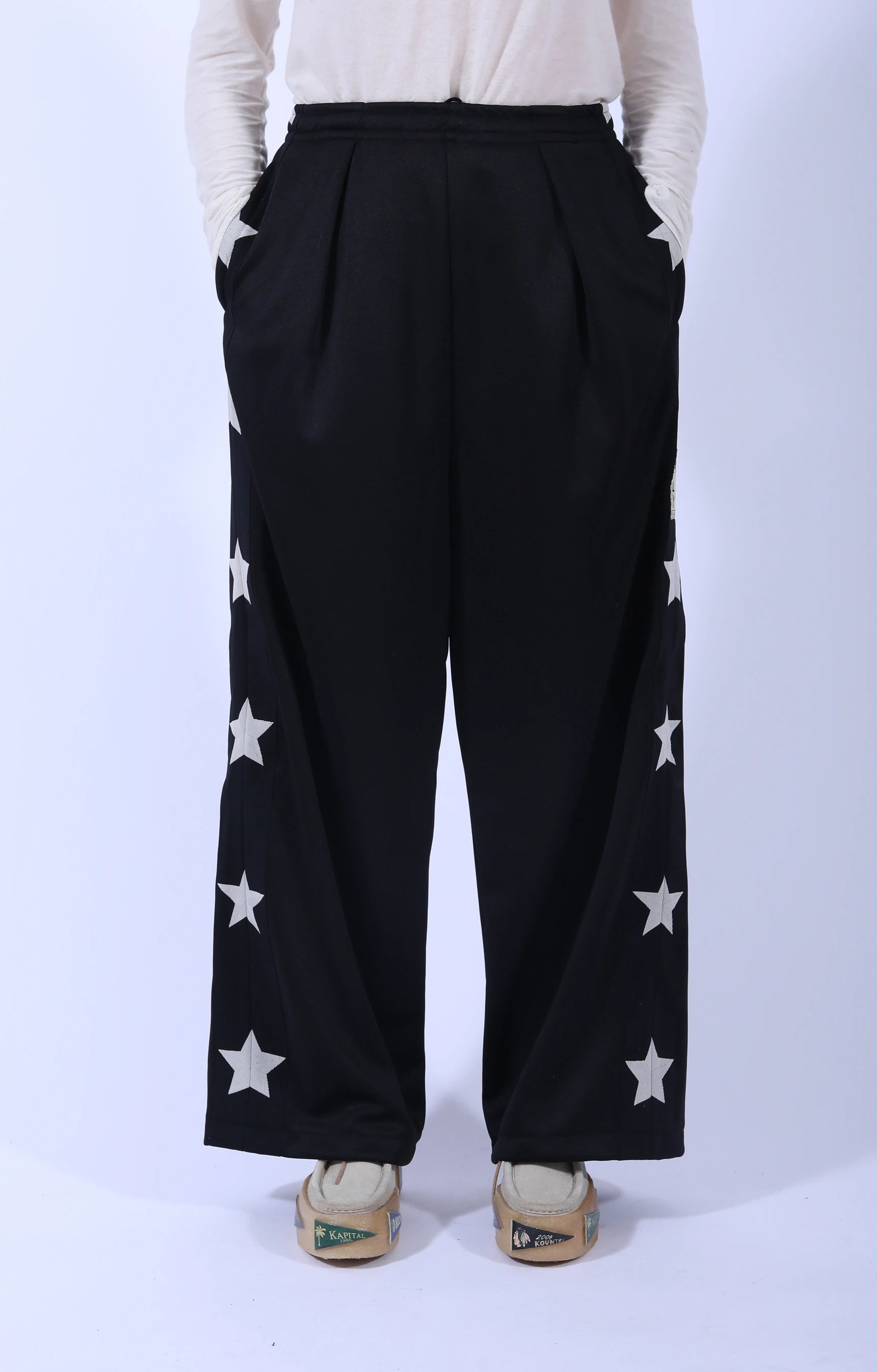 Smooth Jersey Standman Baggy Track Pants Black
