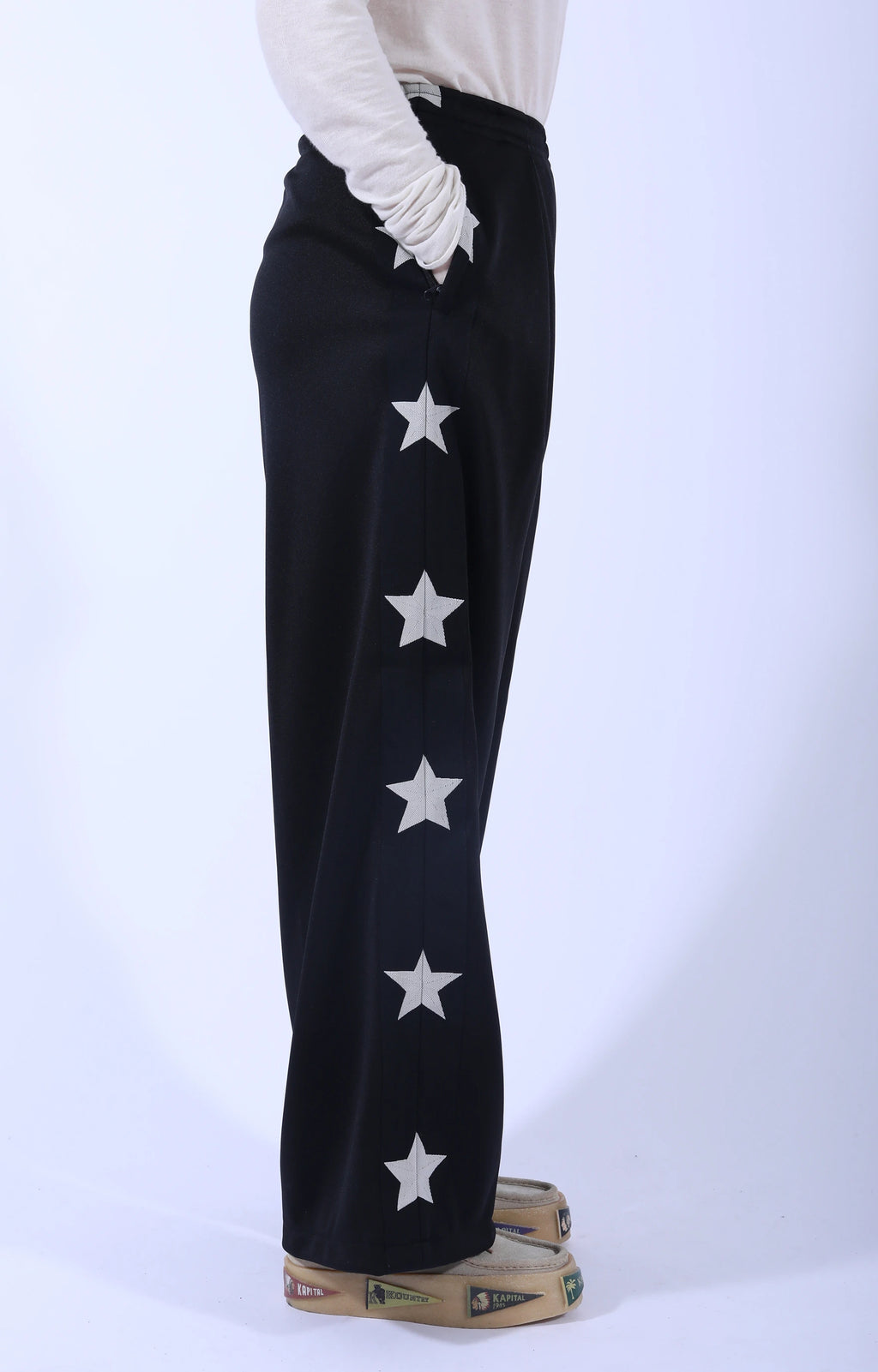 Smooth Jersey Standman Baggy Track Pants Black