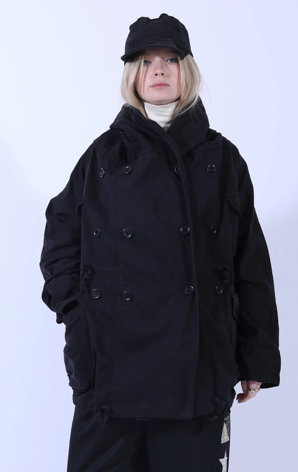 Katsuragi Cotton RING Coat Black