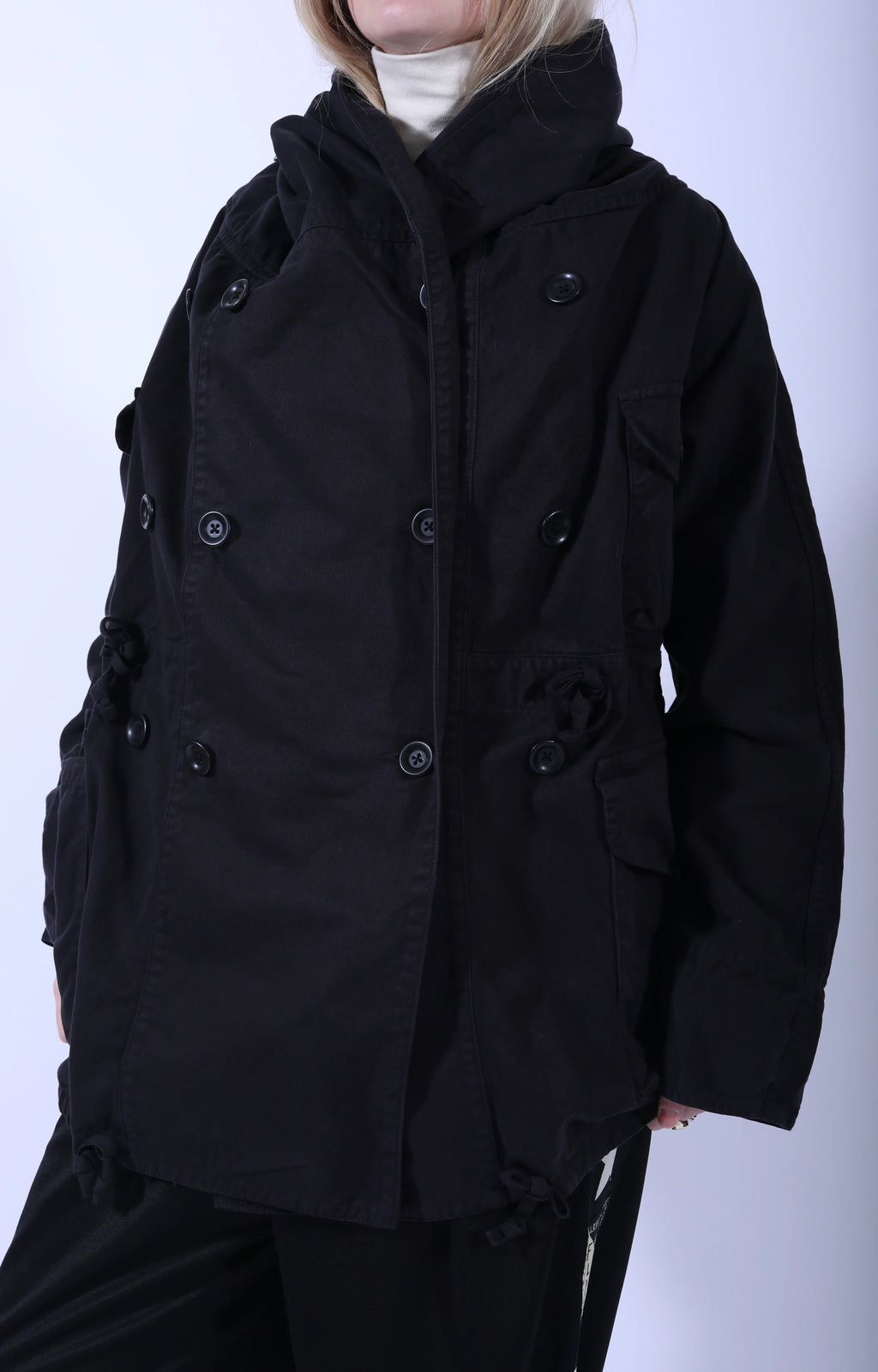 Katsuragi Cotton RING Coat Black