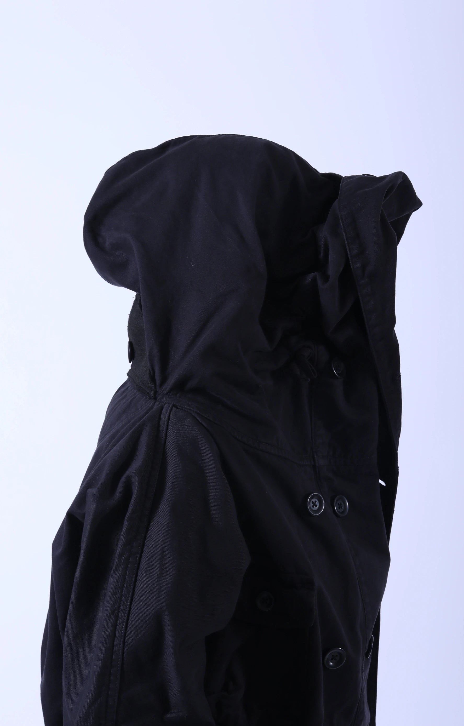Katsuragi Cotton RING Coat Black