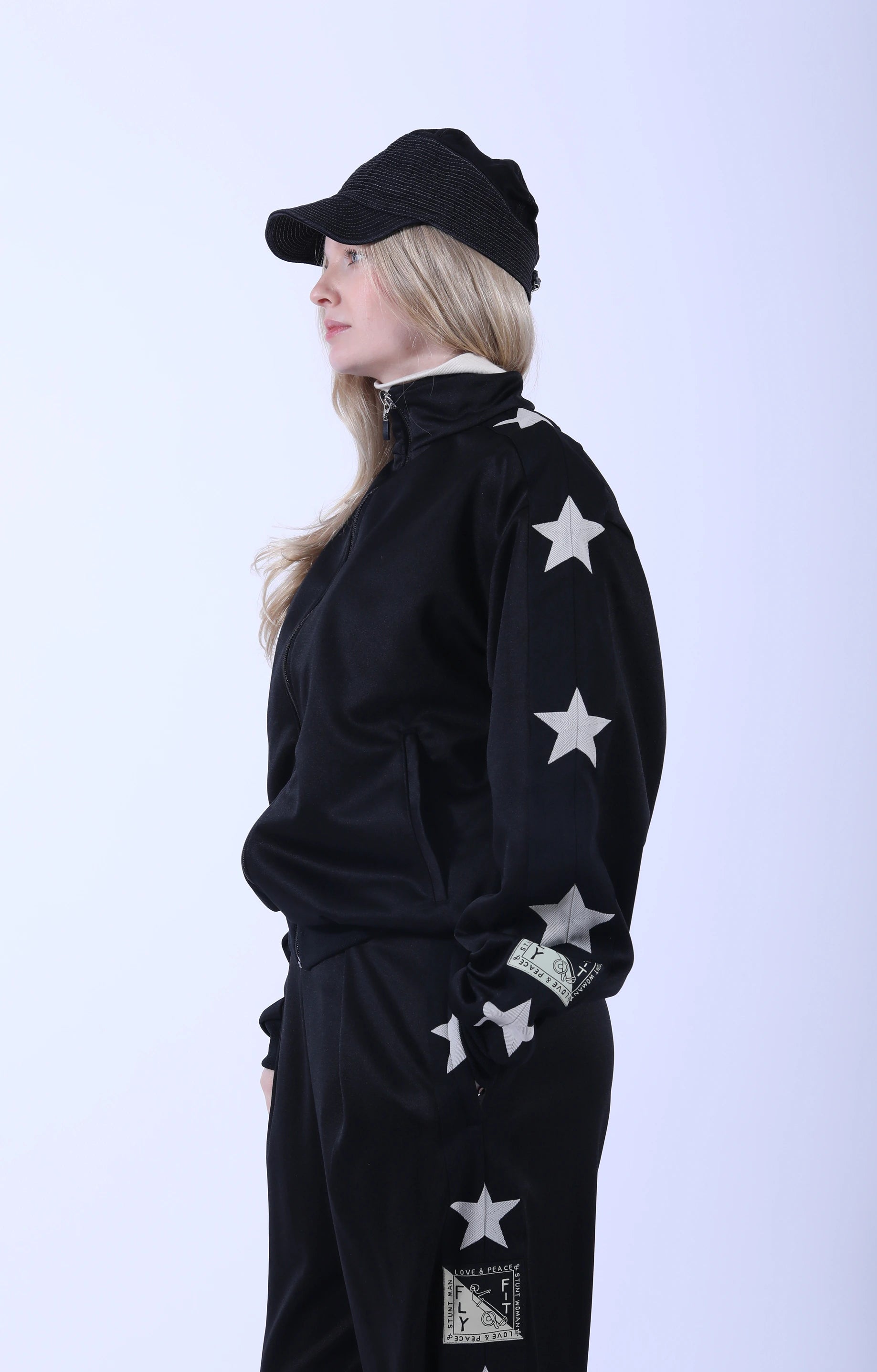 Smooth Jersey Standman Track Jkt Black