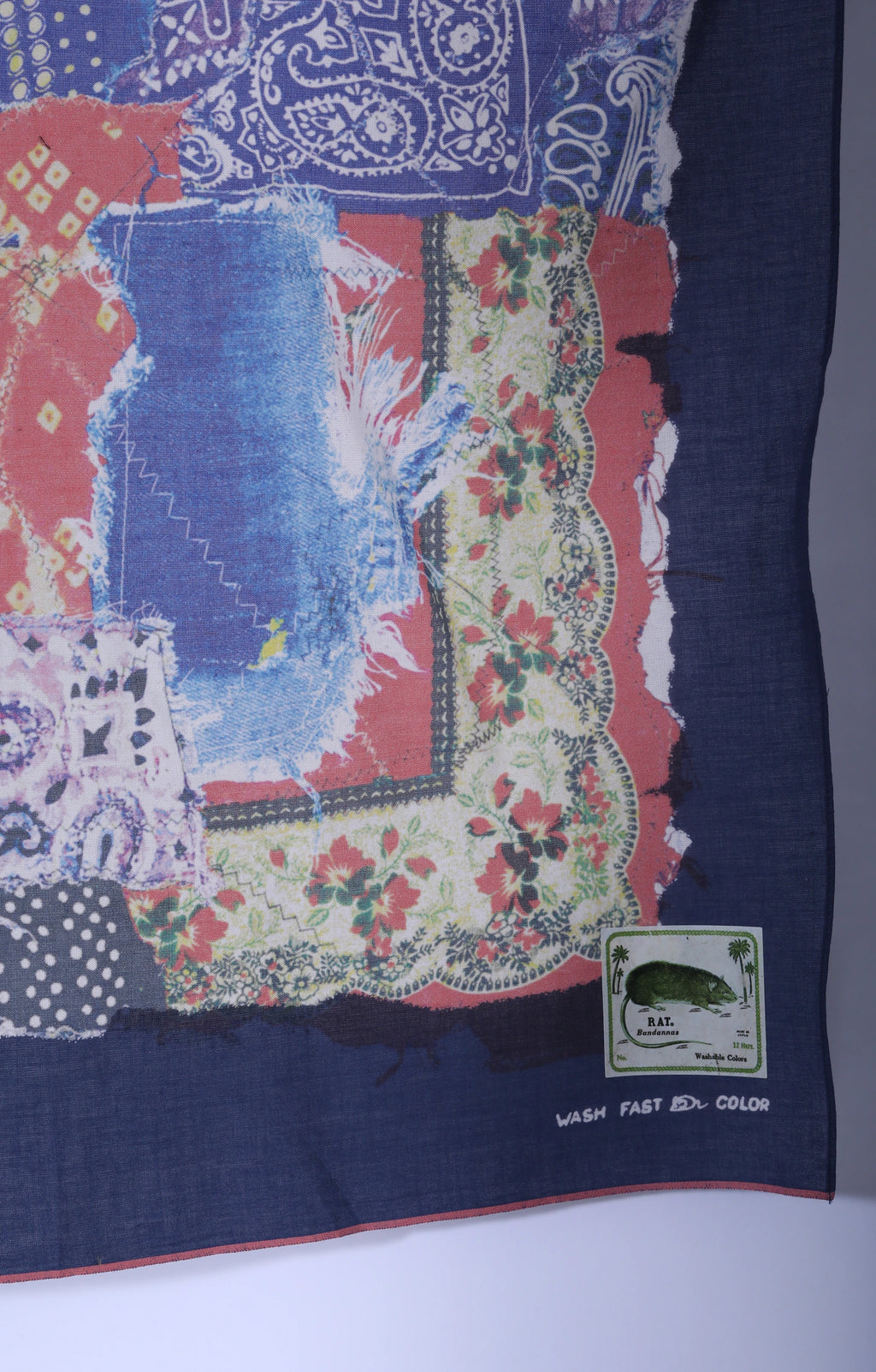 Fastcolor Selvedge Bandana (BANDANA Patchwork) Navy