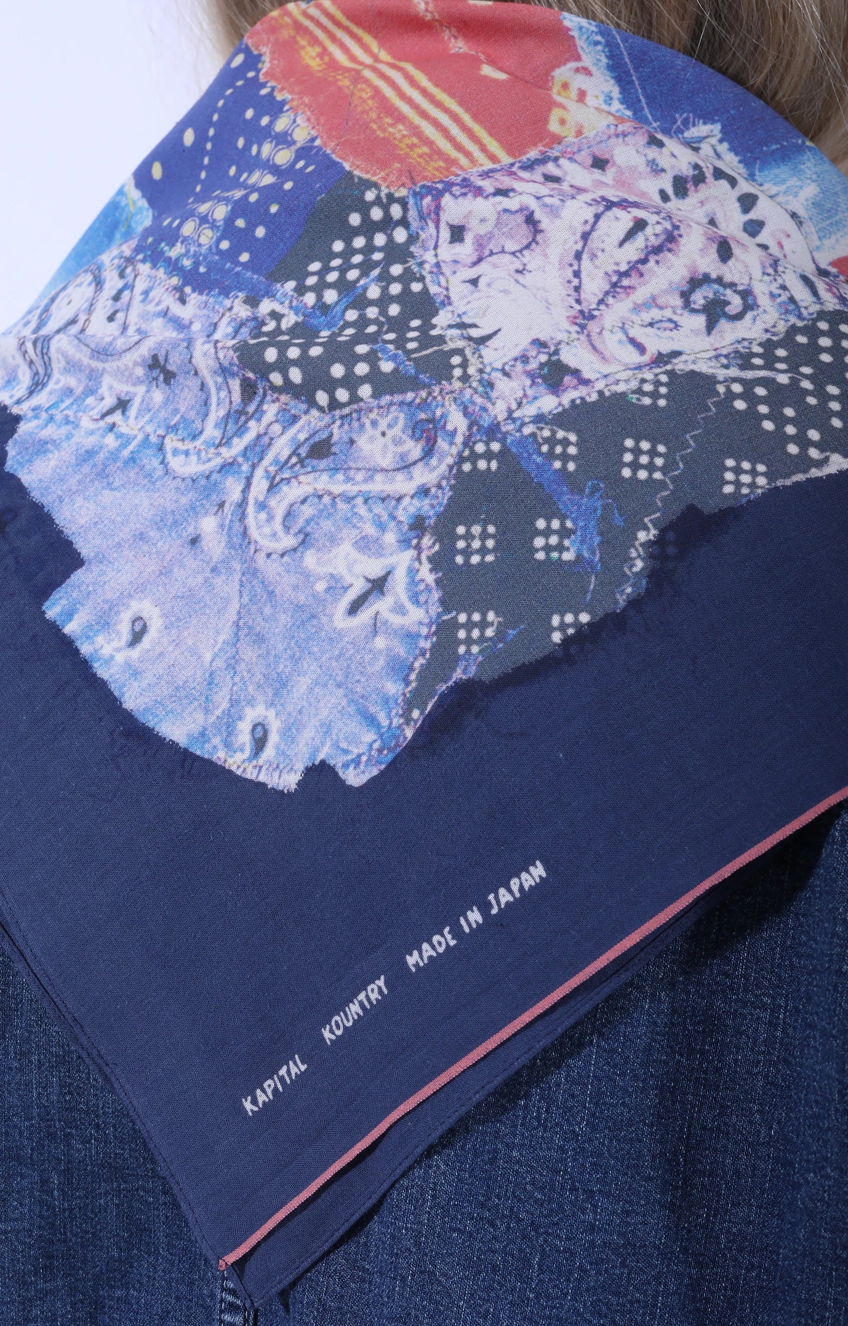 Fastcolor Selvedge Bandana (BANDANA Patchwork) Navy