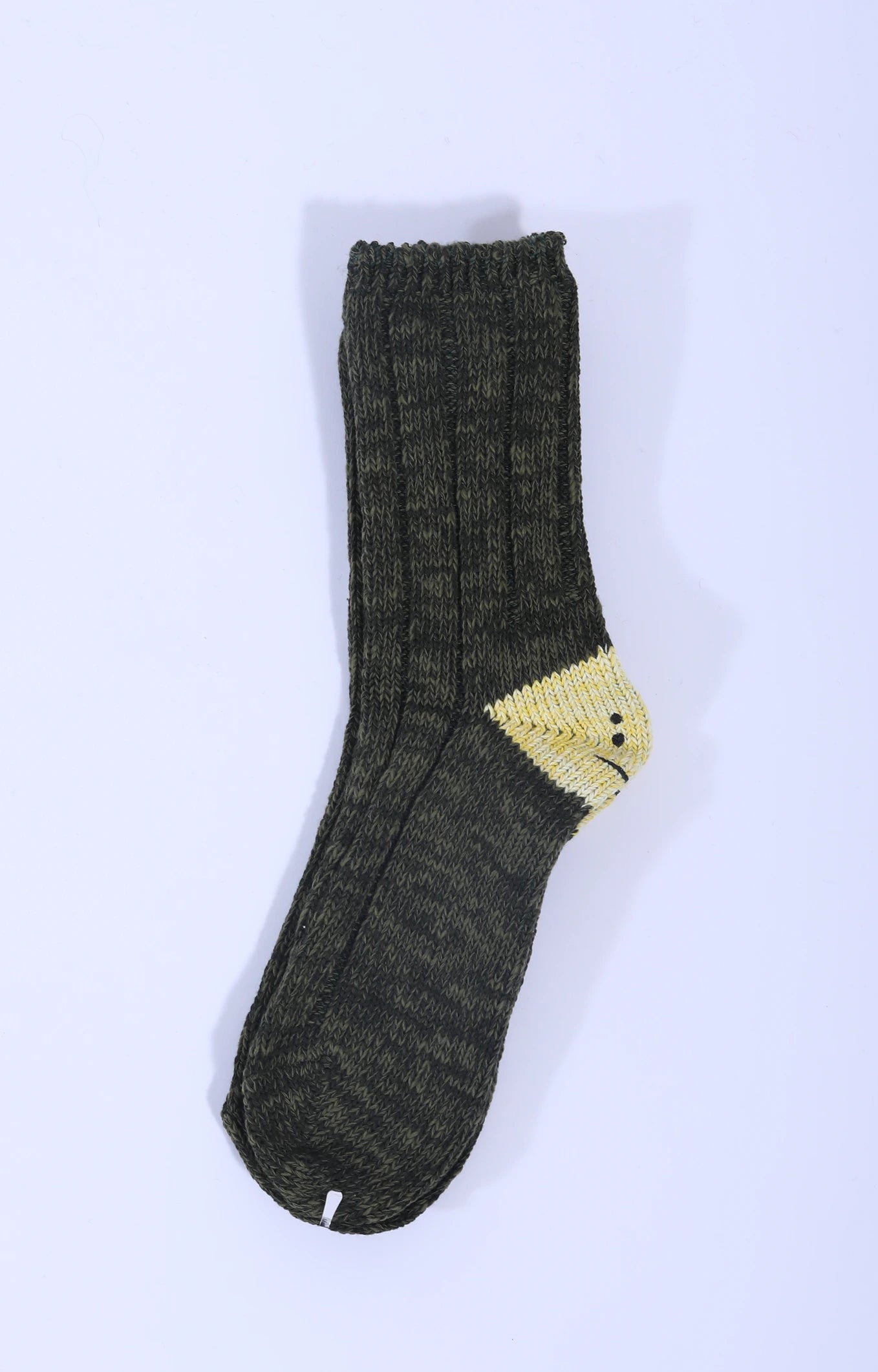 RAINBOWY HAPPY HEEL Socks Khaki