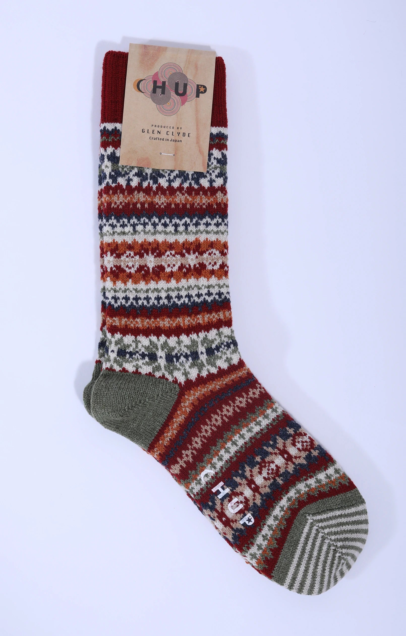Fair Snow Socks Crimson