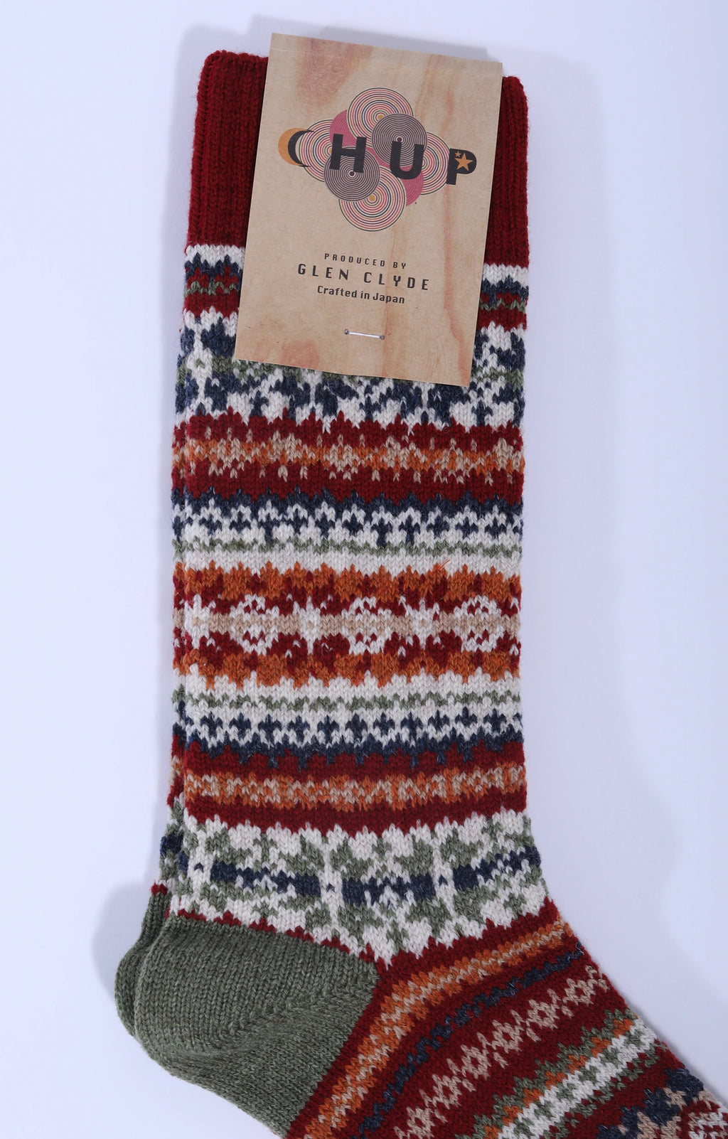 Fair Snow Socks Crimson